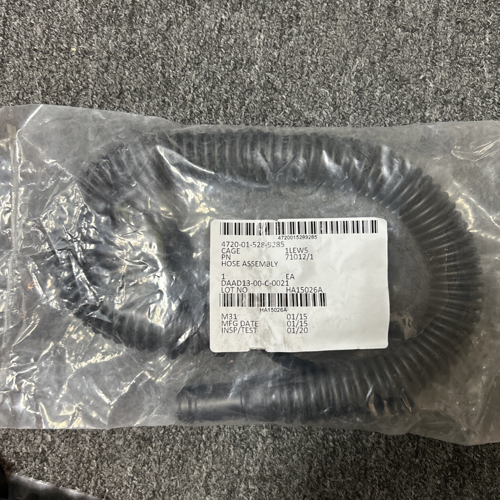 US ARMY  AVON M50/M61 GAS MASK  HOSE ASSEMBLY NEW IN WRAPPER