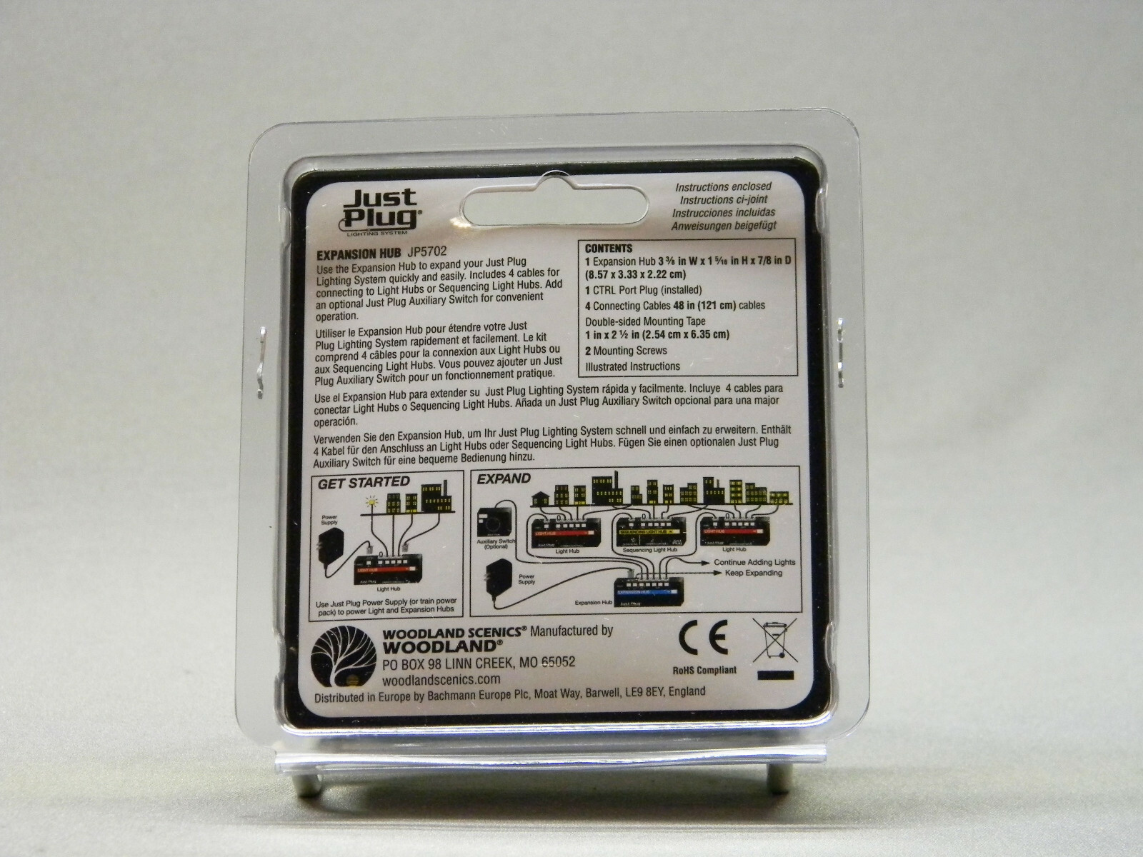 WOODLAND SCENICS EXPANSION HUB FOR JUST PLUG LIGHTING SYSTEM wiring WDS5702 NEW