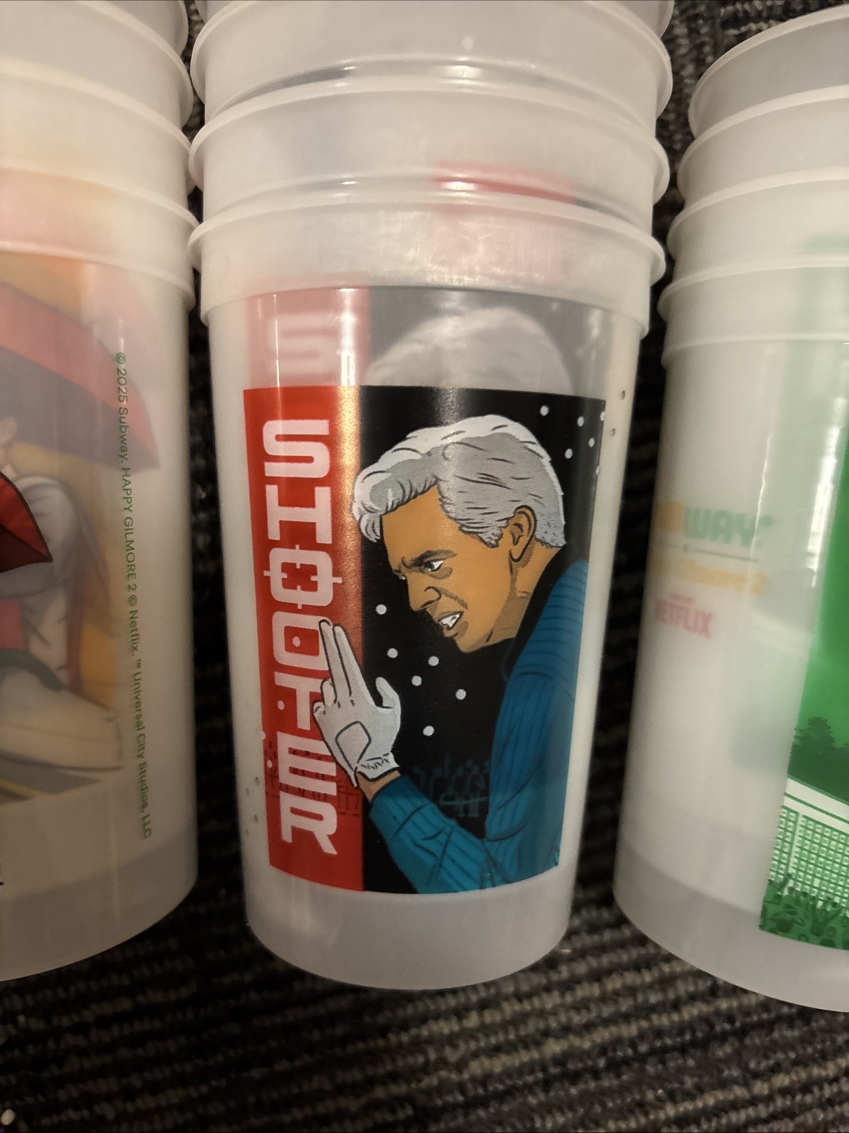 happy gilmore 2 All 4 Subway cups