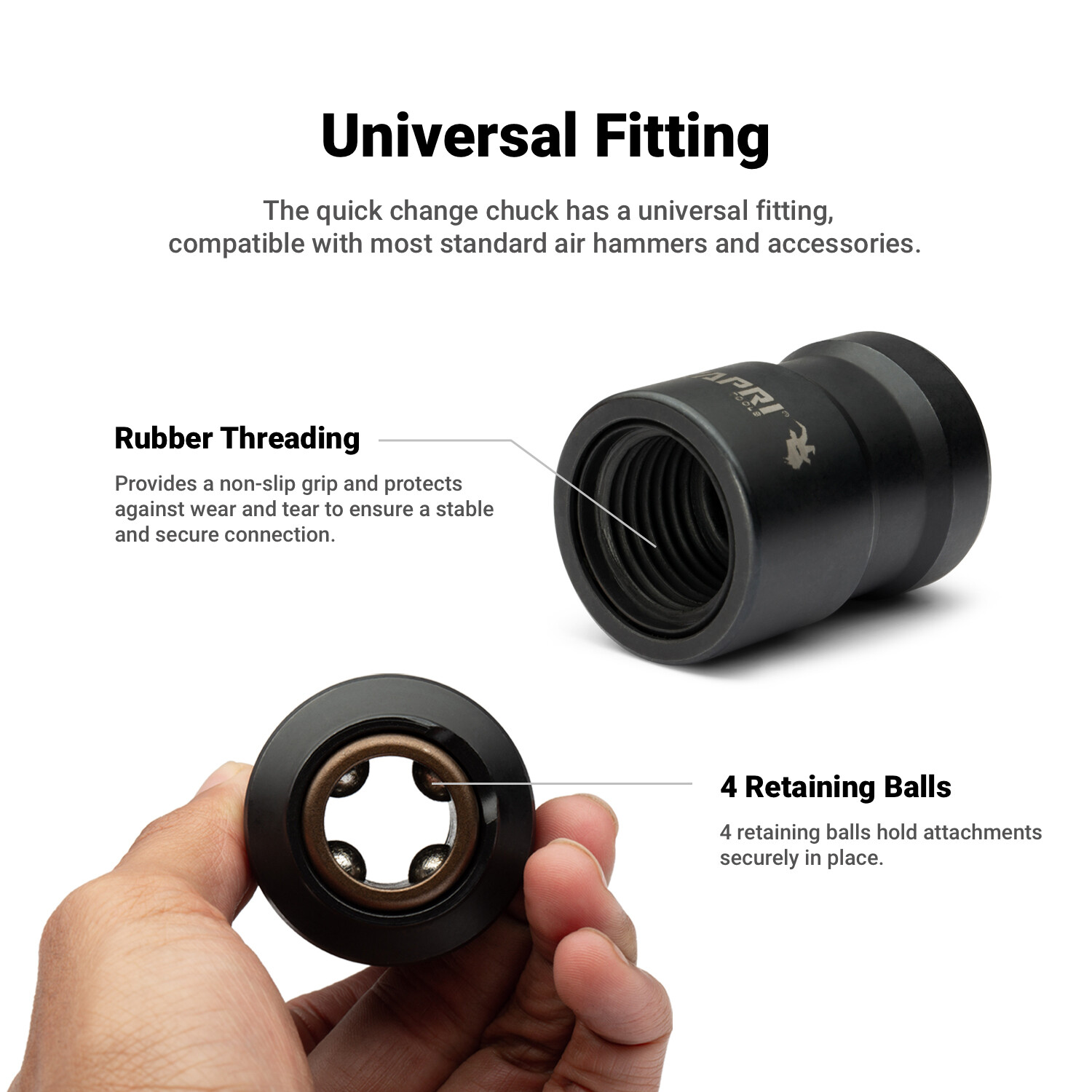 Capri Tools Quick Change Chuck for Air Hammers