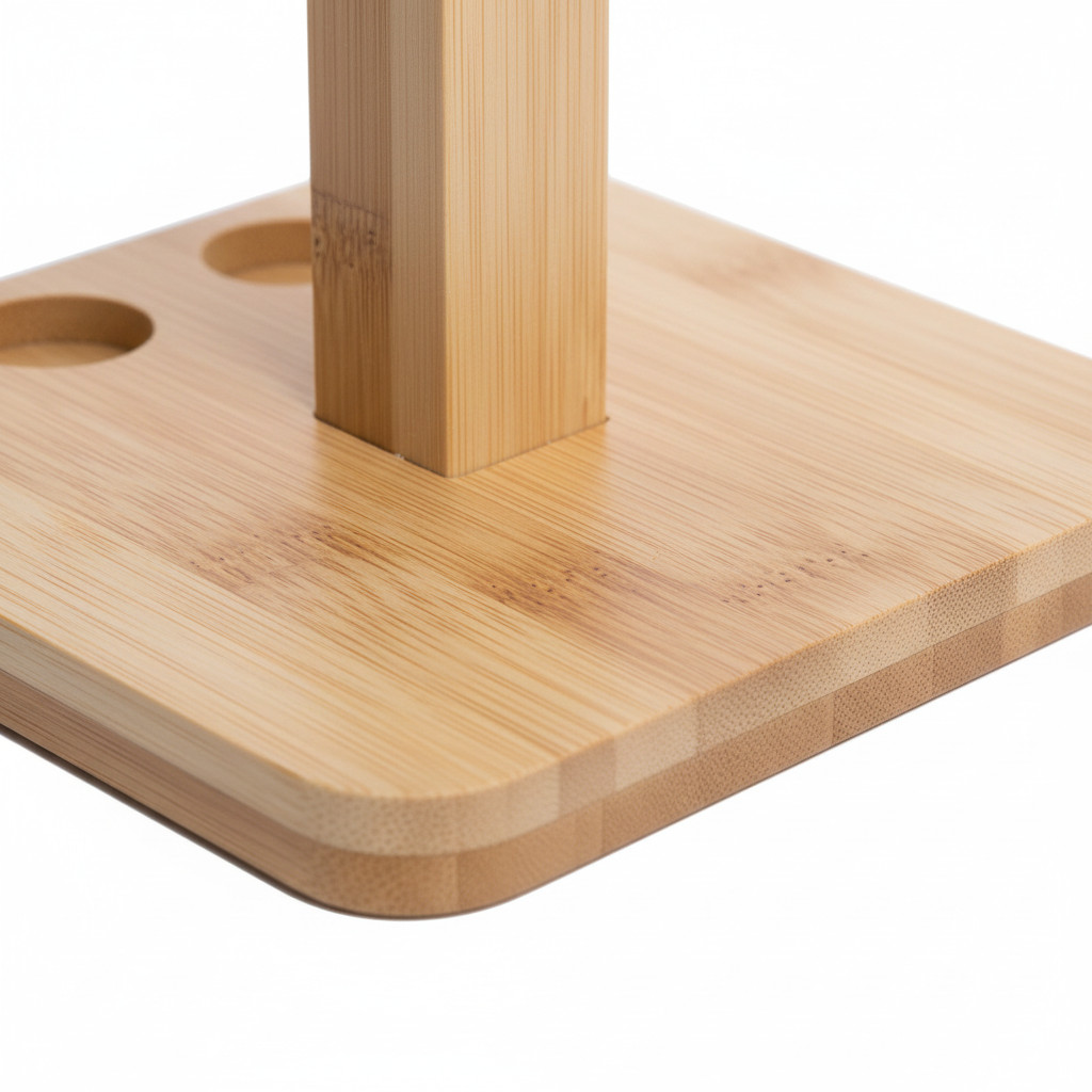 Fishing Rod Storage Racks, 100% Wood Floor Stand Fishing Pole Holders of 8 Rods