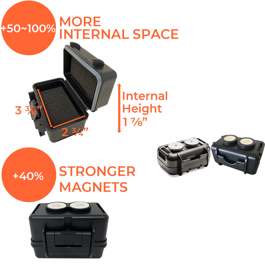 Magnetic Hide A Key Fob Waterproof Magnet Stash Box Under Vehicle GPS Holder