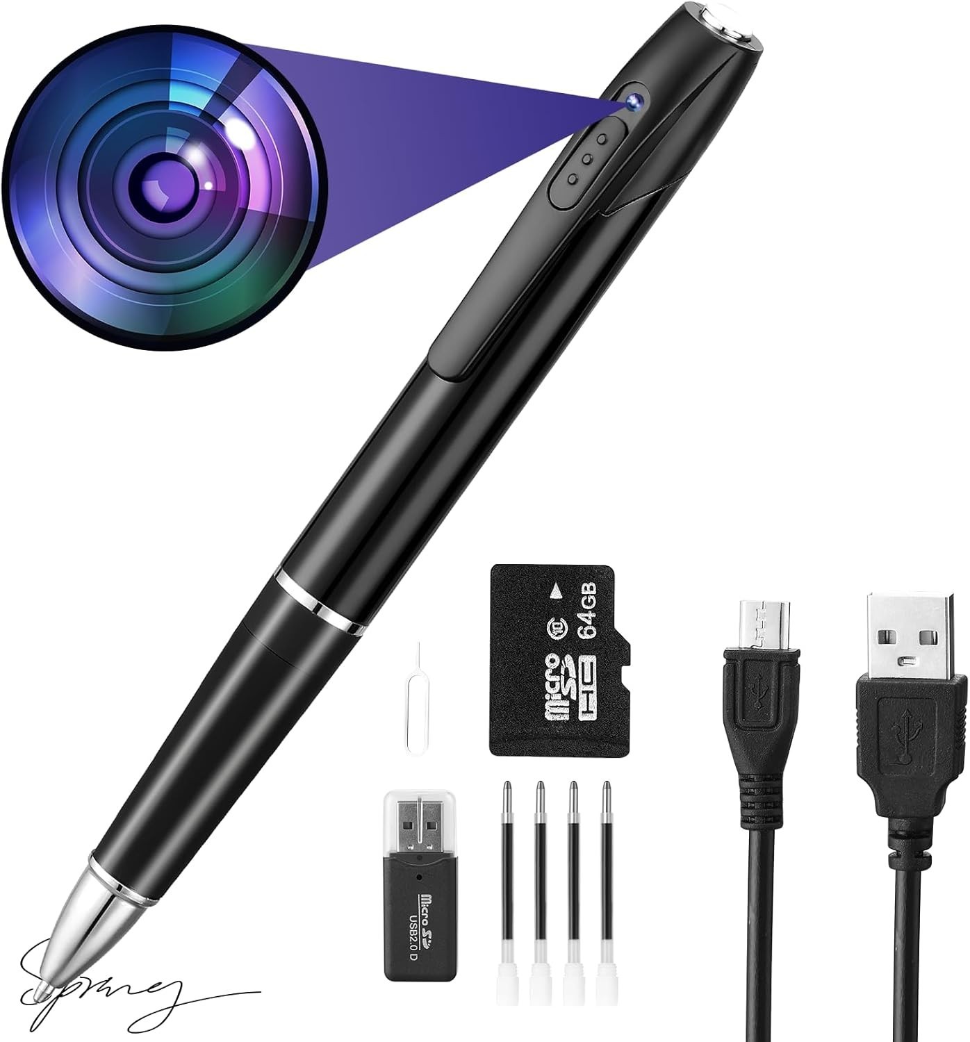 Camara Corporal De Seguridad Oculta Espia 1080P Grabadora De Vídeo Coche Viaje