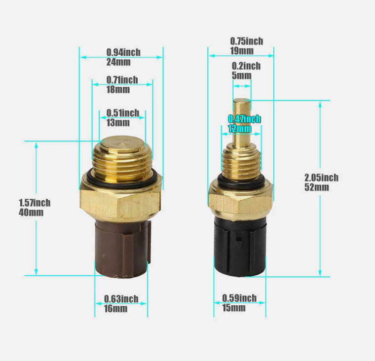 ✅Set of 2 Cooling Fan Switch Coolant Temp Sensor for Honda Accord CR-V CRV Civic