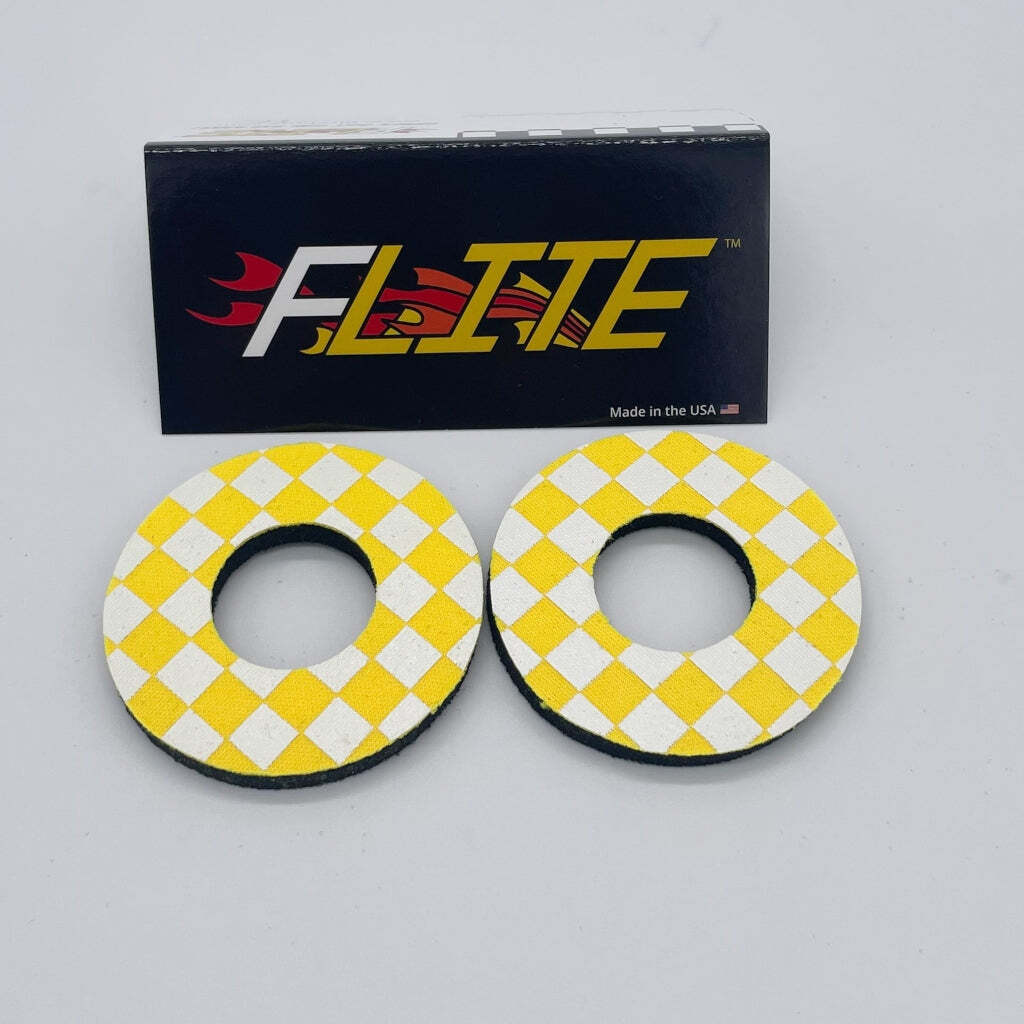 Grip Donuts - Checker - for BMX/MX by Flite - Multiple Colors Available