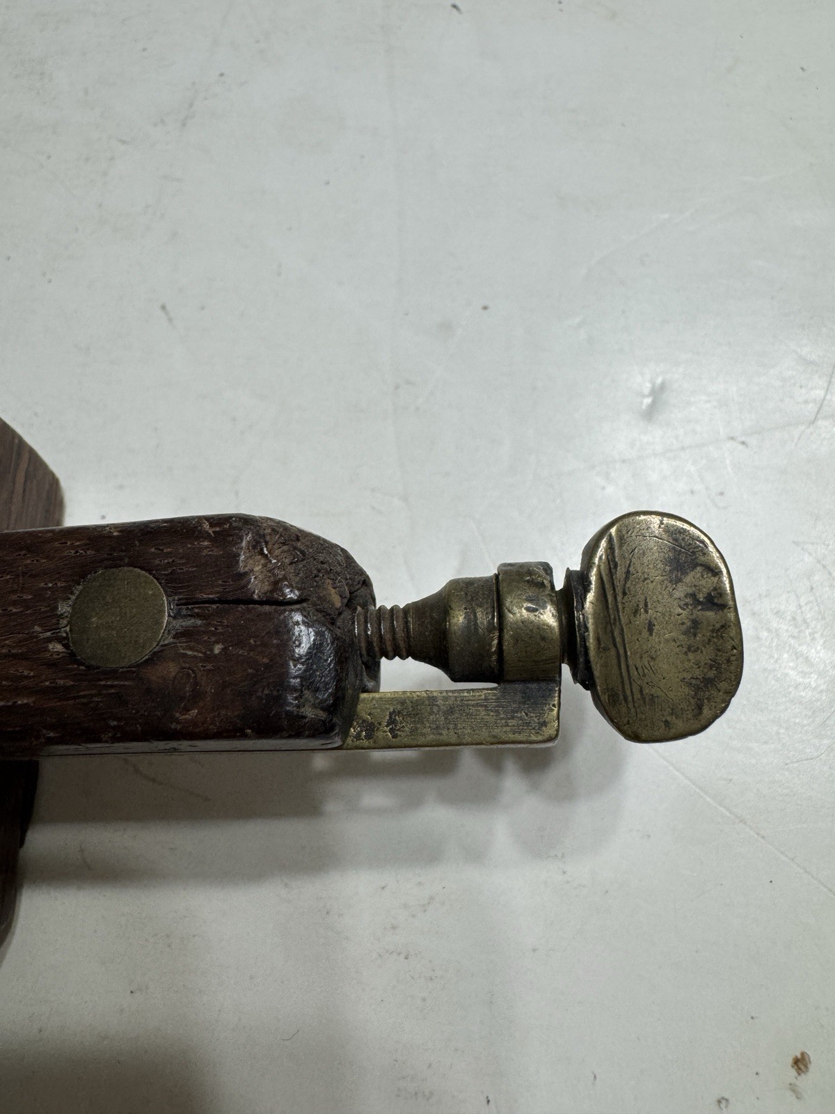 Adjustable Vintage Rosewood & Brass Combination Mortice & Marking Gauge Antique