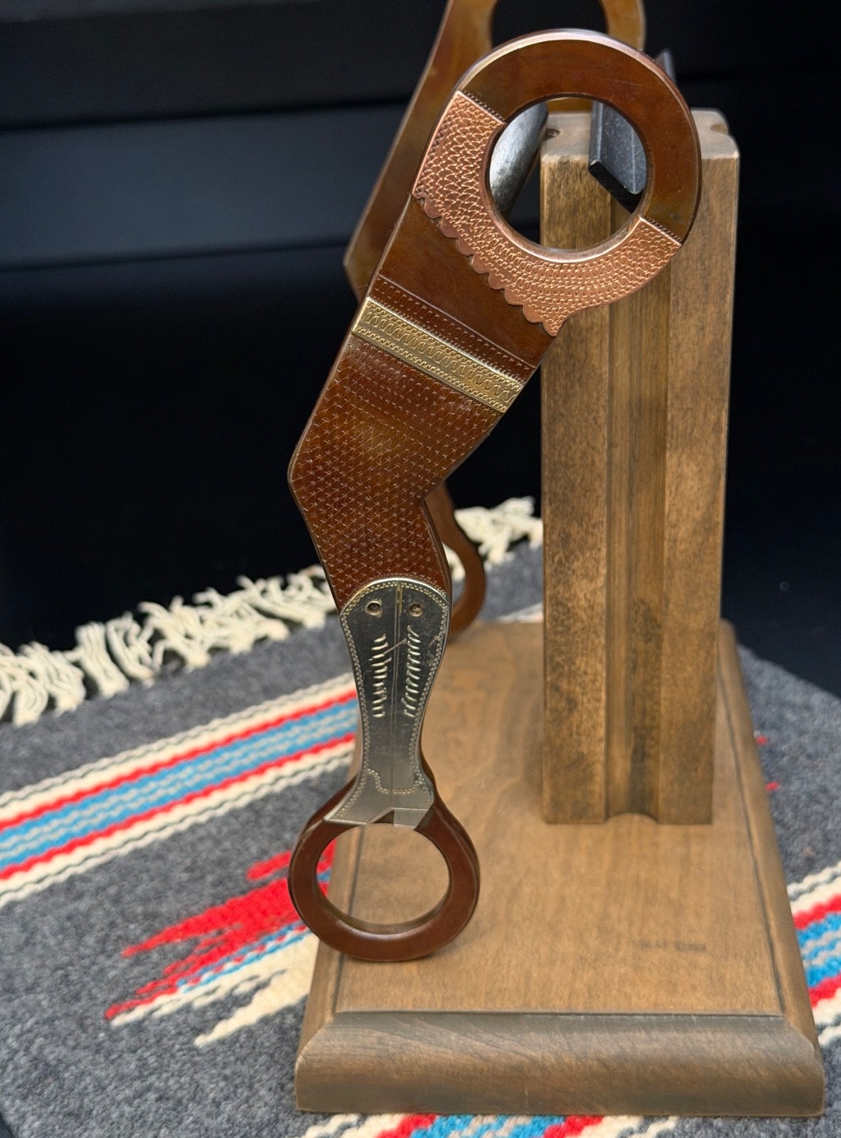 NICE Gary CROTWELL Silver/Brass/Copper Gal-Leg Curb Bit