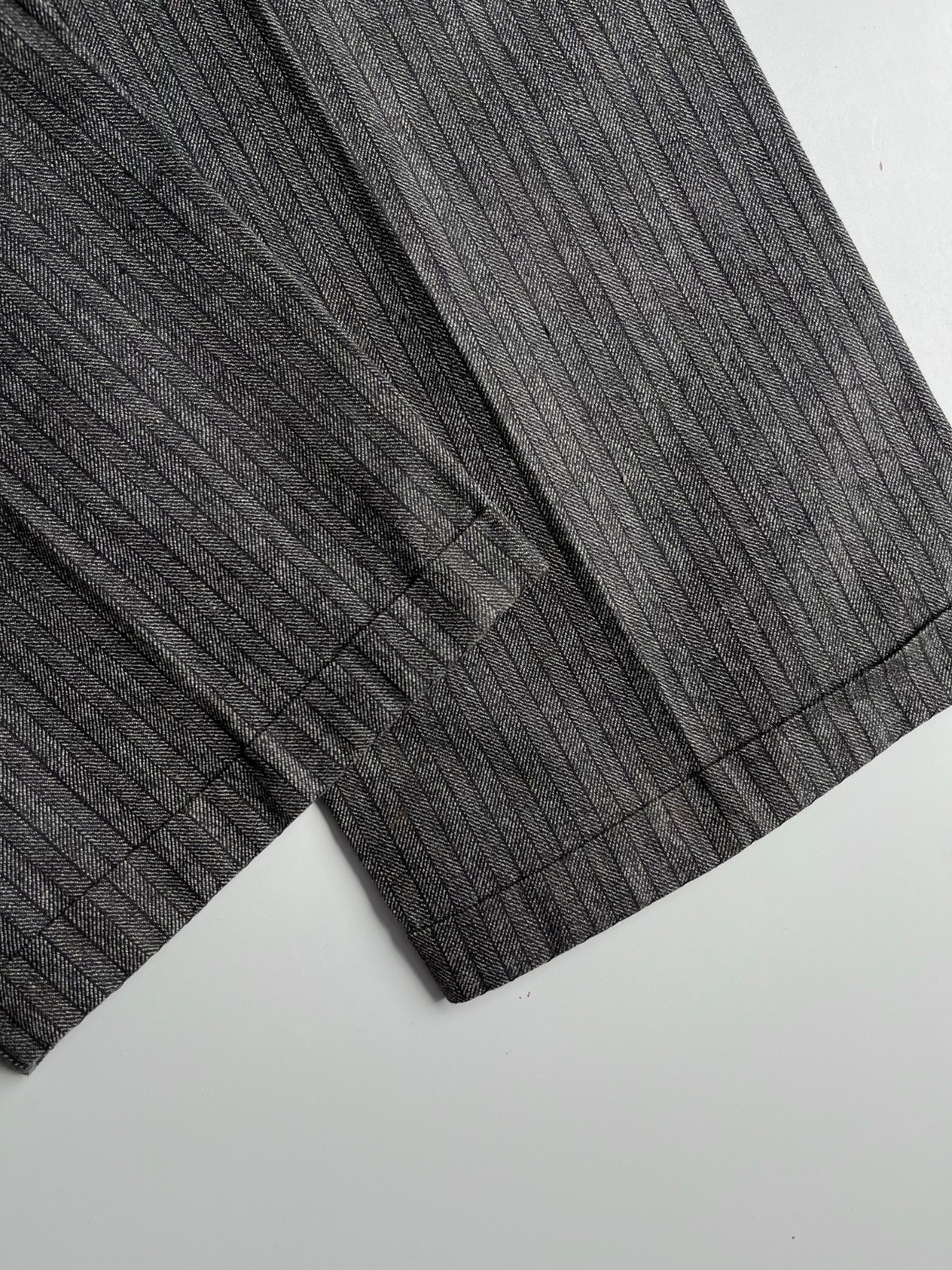 Vintage 1940s 1950s French Work Pants Salt Pepper Made in France size 32 x 29