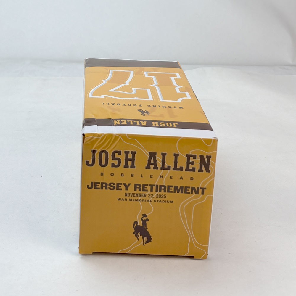 Josh Allen Wyoming Bobblehead – Jersey Retirement #17 – New in Box