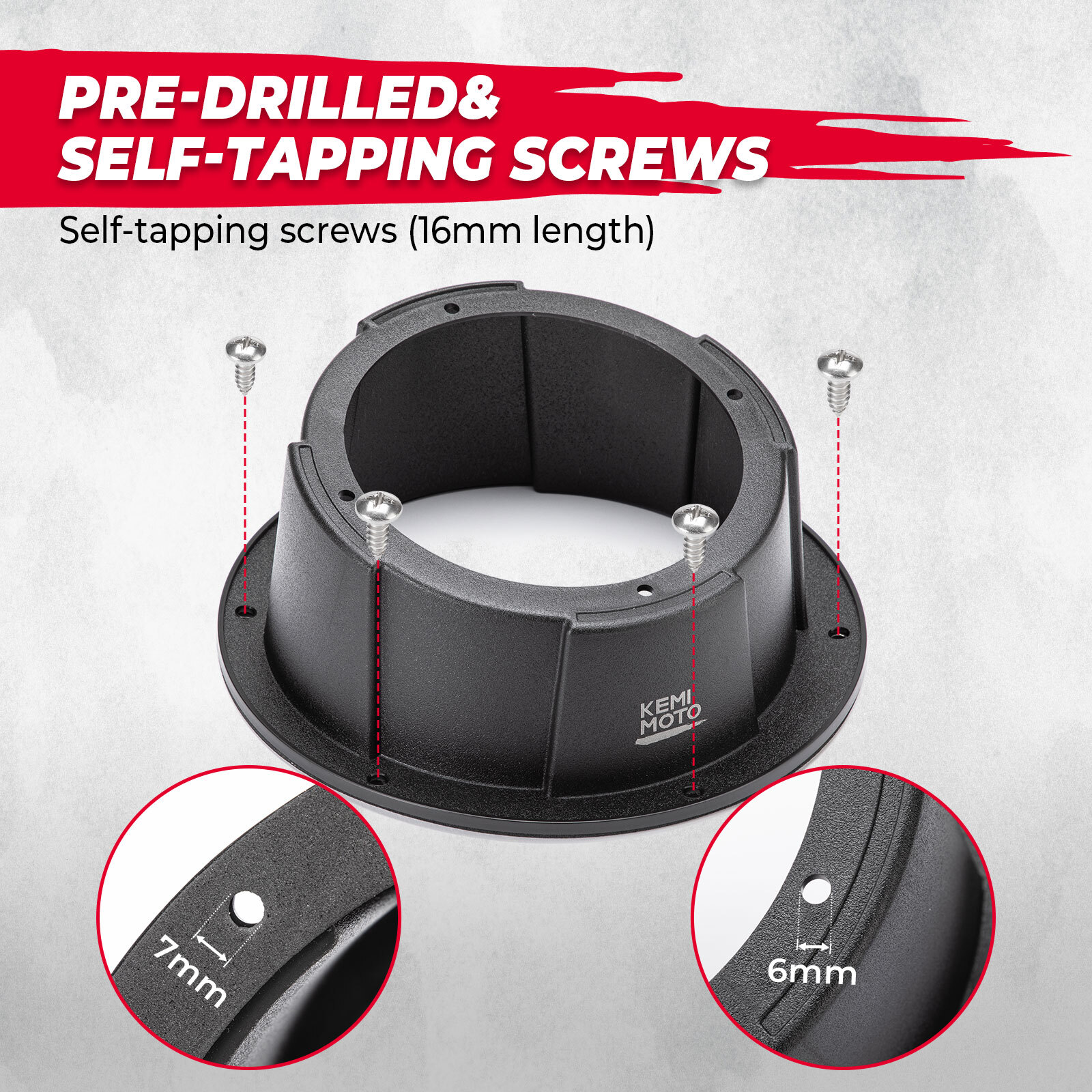 1 Pair 6.5'' Speaker Pods Enclosures Mount Boxes For UTV ATV Door Kick Panel