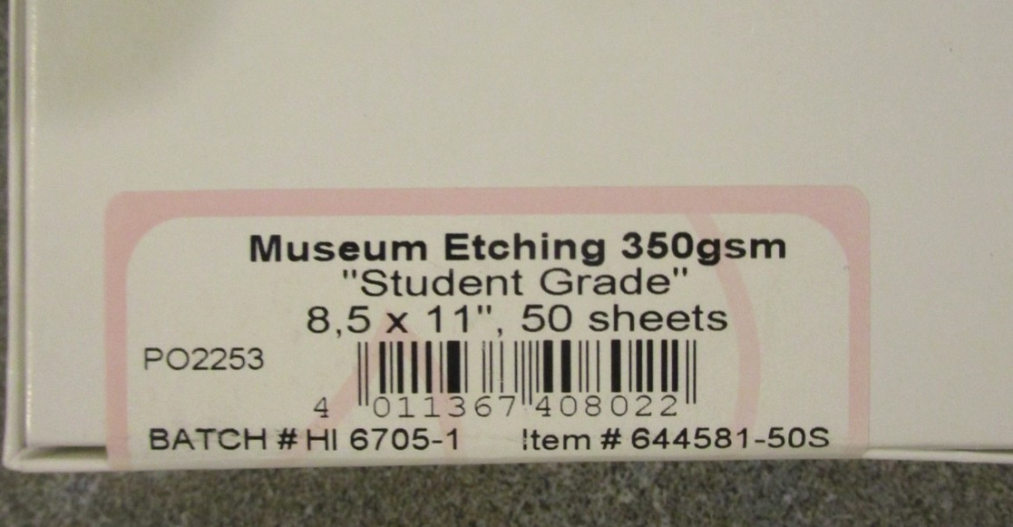 Hahnemühle Museum Etching 350gsm FineArt Inkjet Paper 8.5x11 50 Sheets Sealed