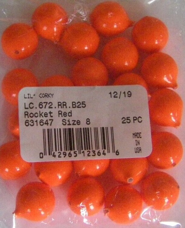 25 Packs sz 6 Lil Corkies Corky's Yakima Bait choose color New Salmon Steelhead