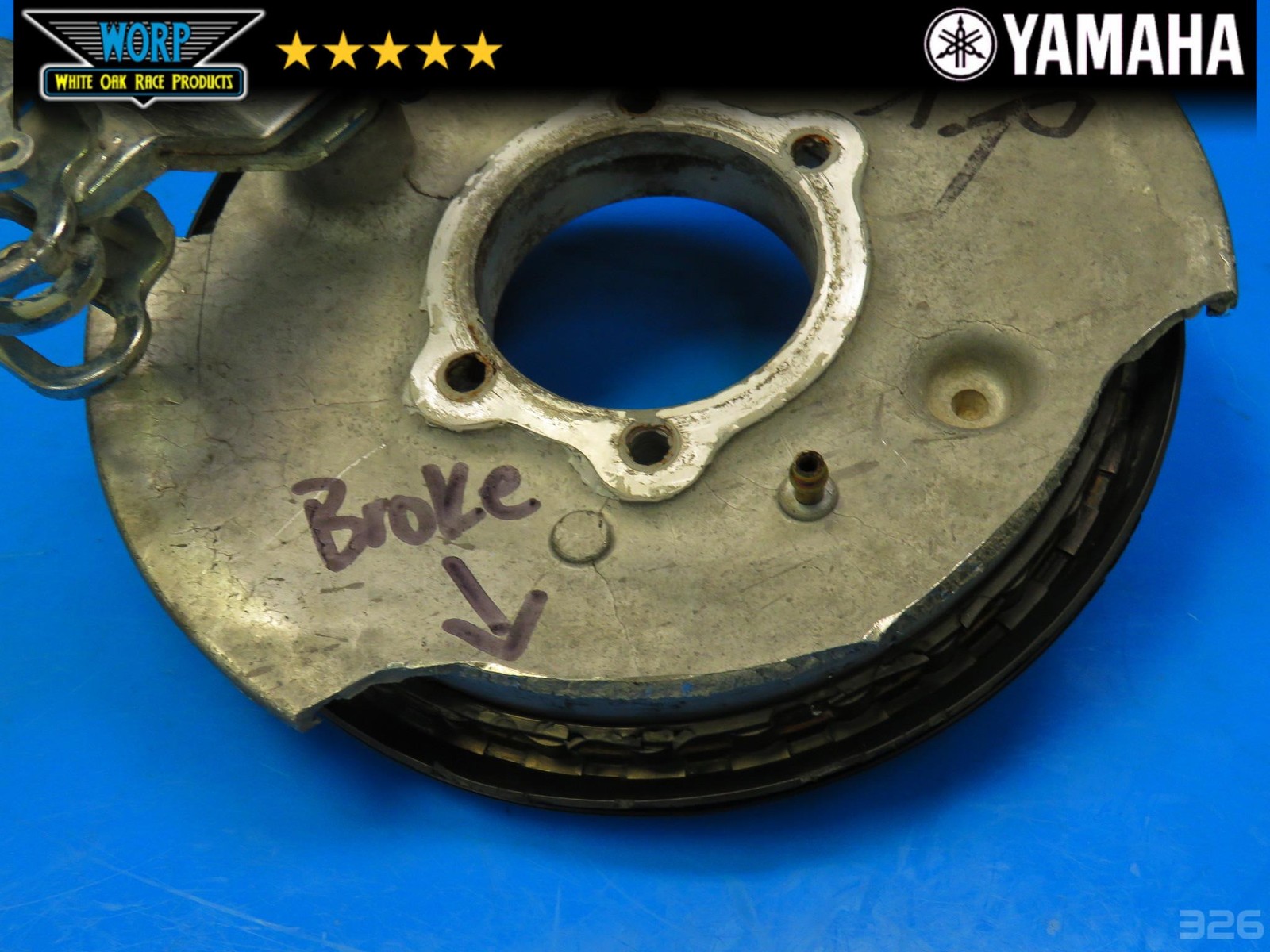 2002 YAMAHA BEAR TRACKER 250 REAR / BACK DRUM BRAKE PLATES SHOES ~ FOR PARTS