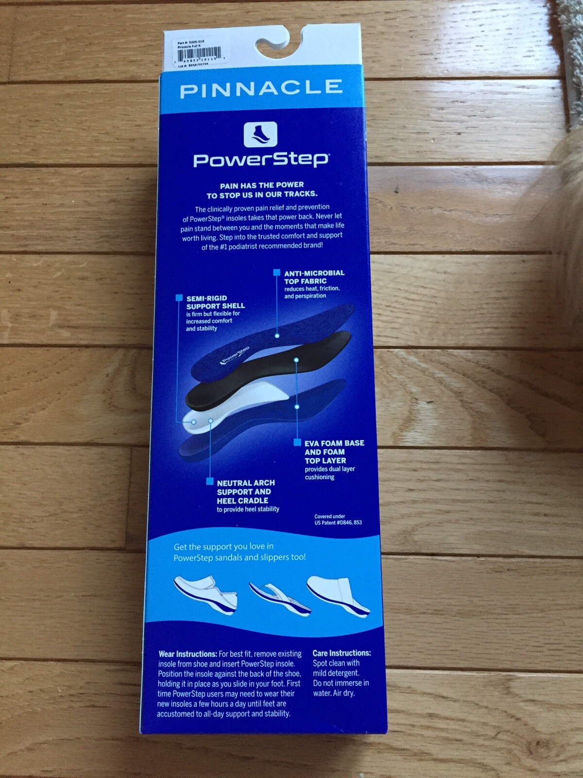 Powerstep Orthotics Foot Insoles Full Length Arch Support Pinnacle-FREE SHIPPING
