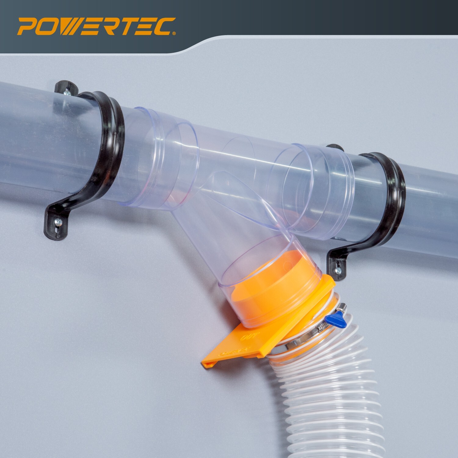 POWERTEC 70306 4 Inch Dust Collection Fittings Network with Hose Splice