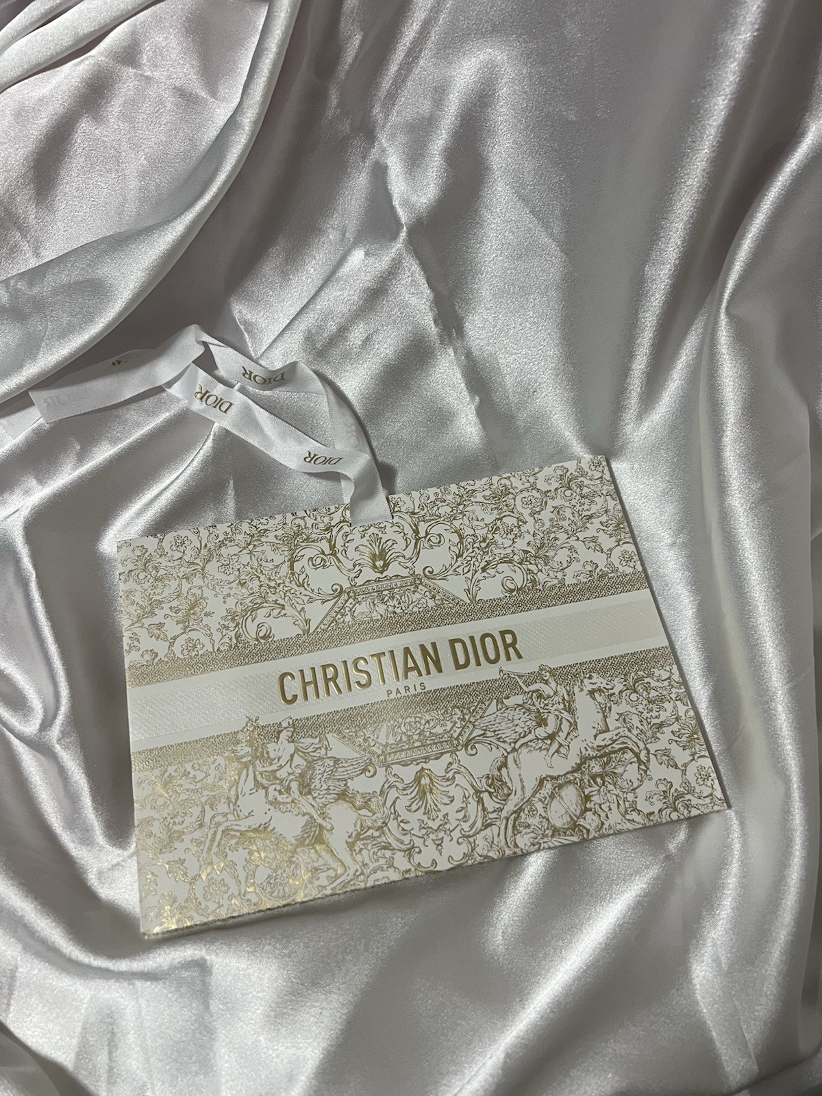 Dior Gift Bag Textured Paper Holiday Limited Edition L 9.5 x H 7 x D 3.5"