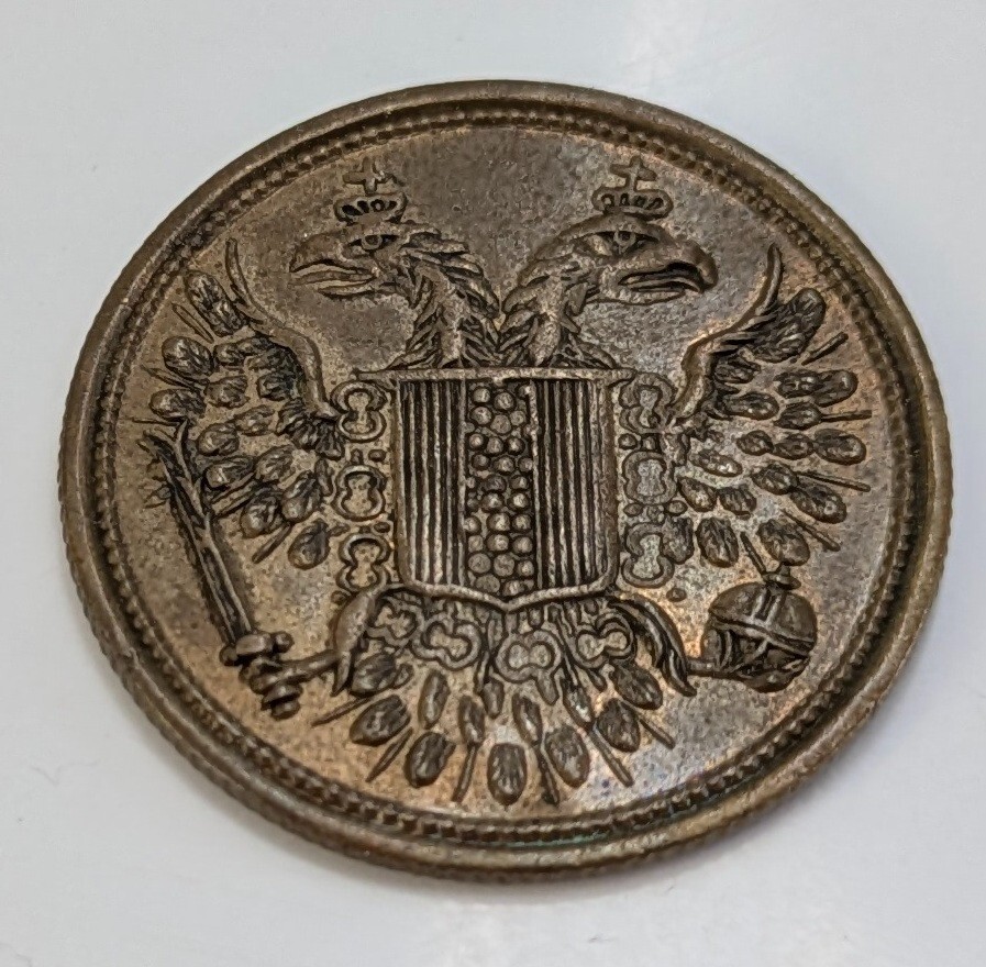 Unknown Antique Queen Victoria Coin Eagle Bird Gold Lustre English Old Token UK