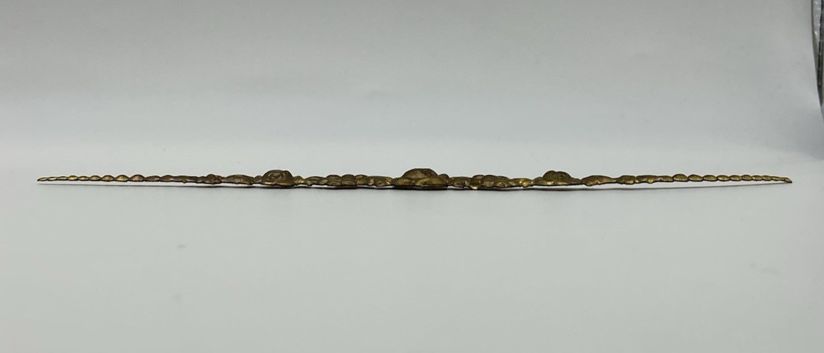 Brass Single Floral Accent Trim Piece 8 Inches Pliable