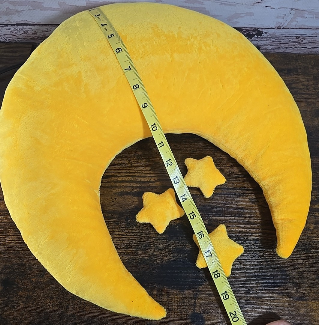 Newborn Photo Prop Moon Pillow & Stars Yellow Love You to the Moon Posing
