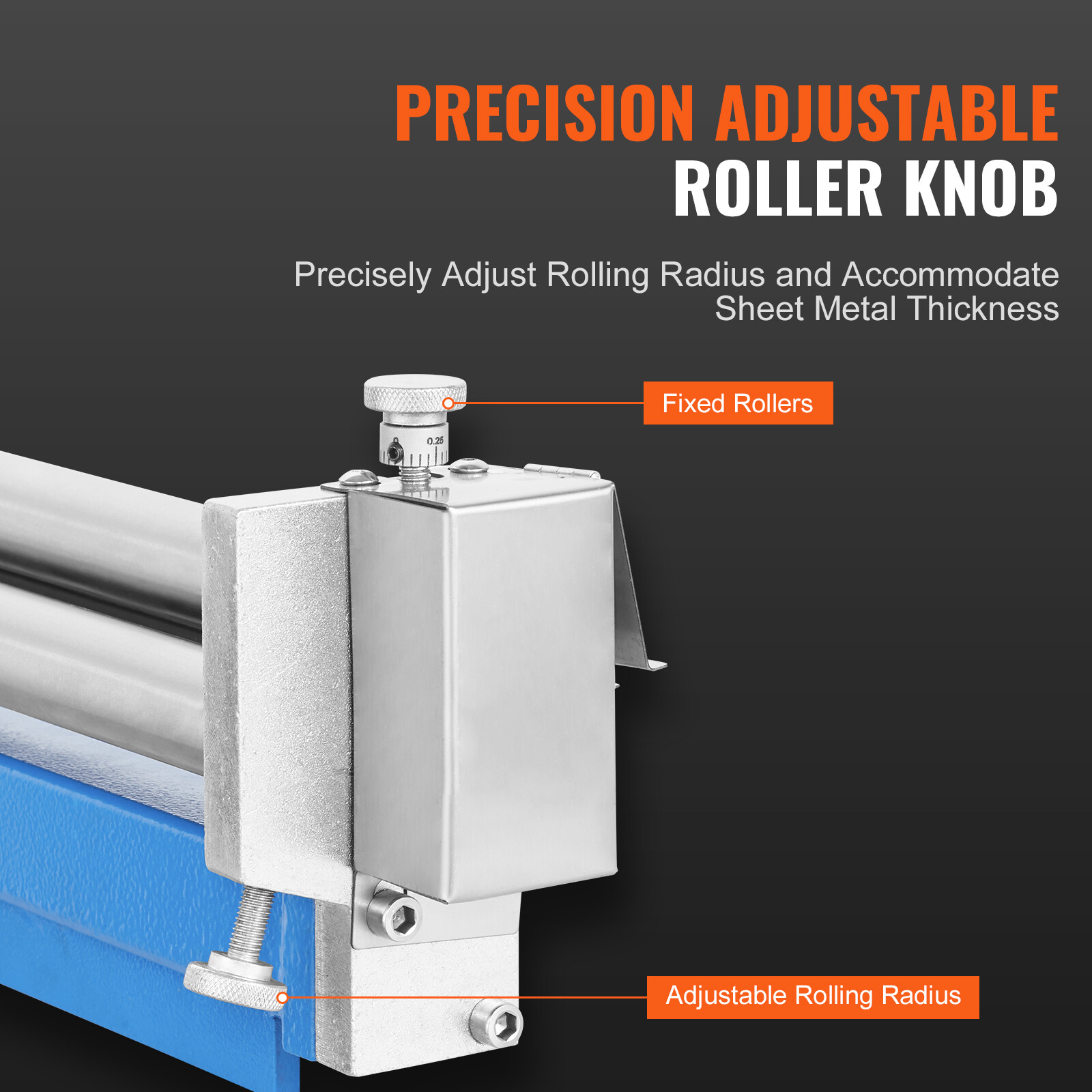 VEVOR Slip Roll Machine Sheet Metal Slip Roller 12.6'' x 20 Gauge φ1.18'' Roller