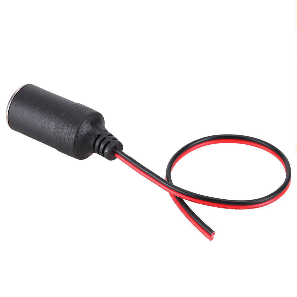 Car Cigarette Lighter Charger Cable Female Socket Plug Connector Adapter 12V/24V