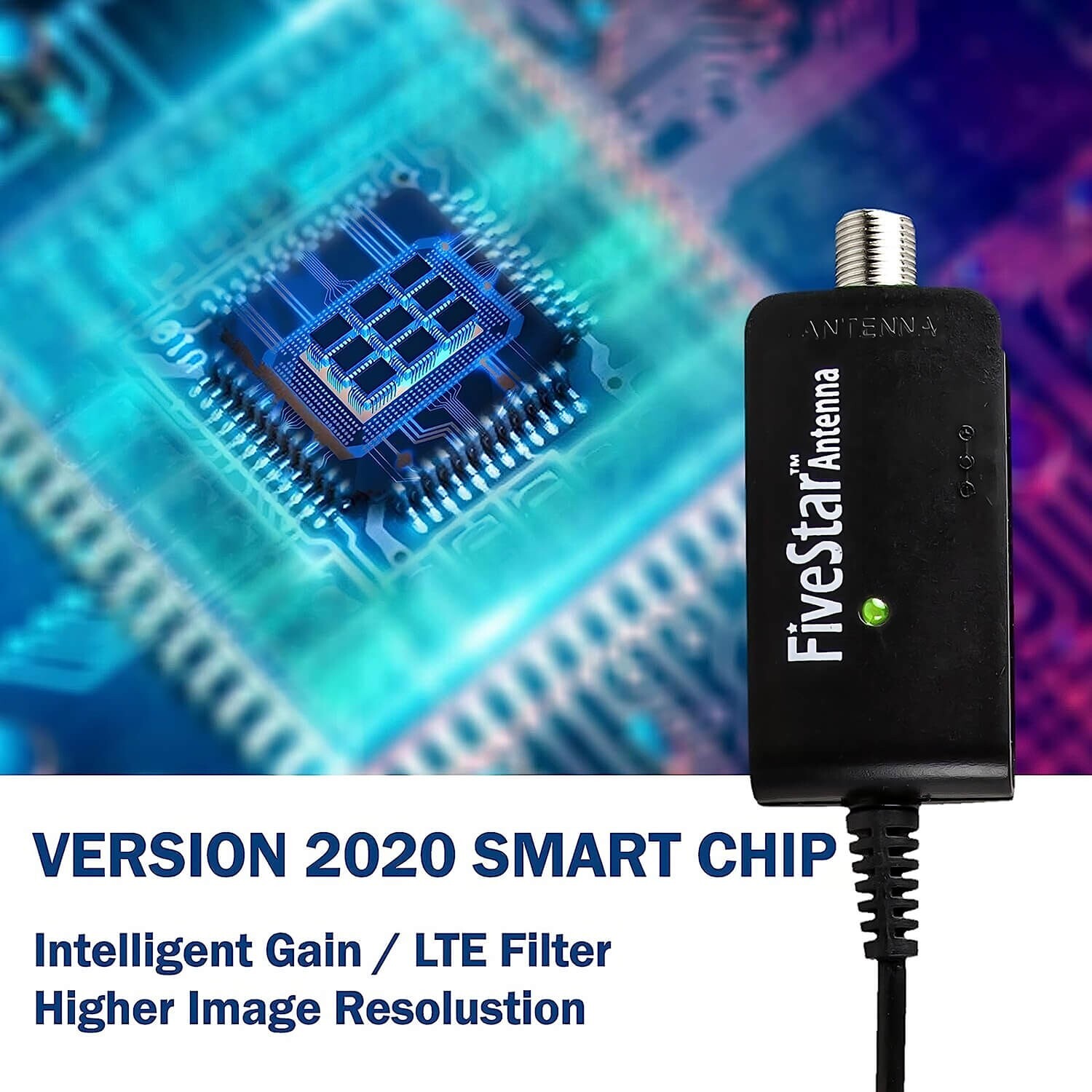 360° Omni HDTV Antenna | 150 Miles | 4K 1080P | Pole for Indoor/Outdoor/RV/Attic