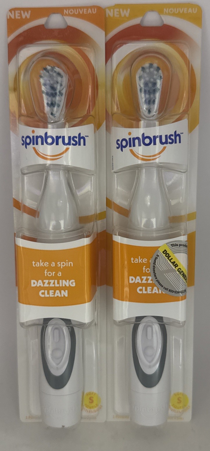 Lot Of 2 Spinbrush Toothbrush Last Up To 3 Months Each Nouveau