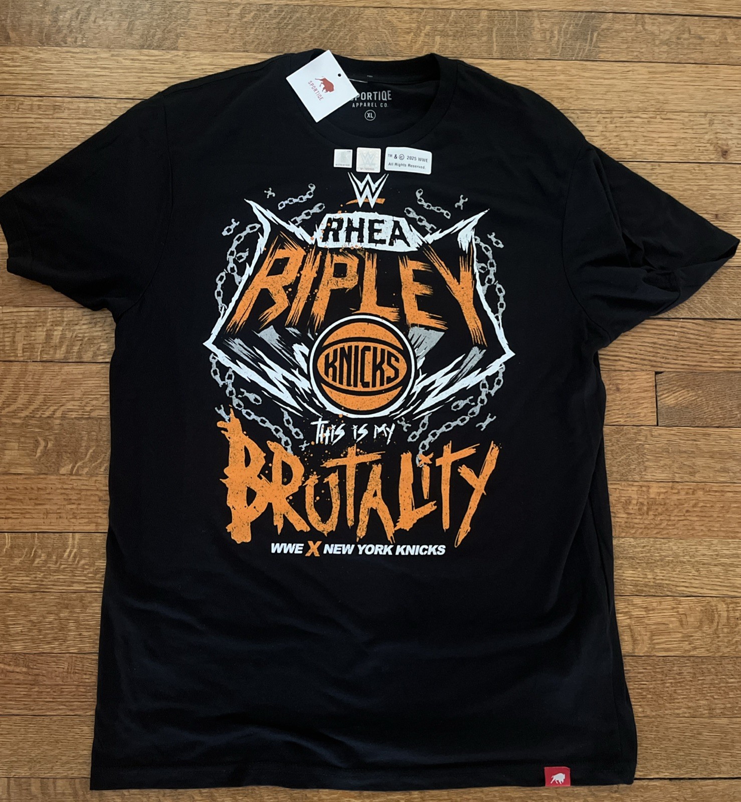 RHEA RIPLEY WWE NEW YORK KNICKS EXCLUSIVE T-SHIRT MSG CENA LAST RAW WOMEN’S XL