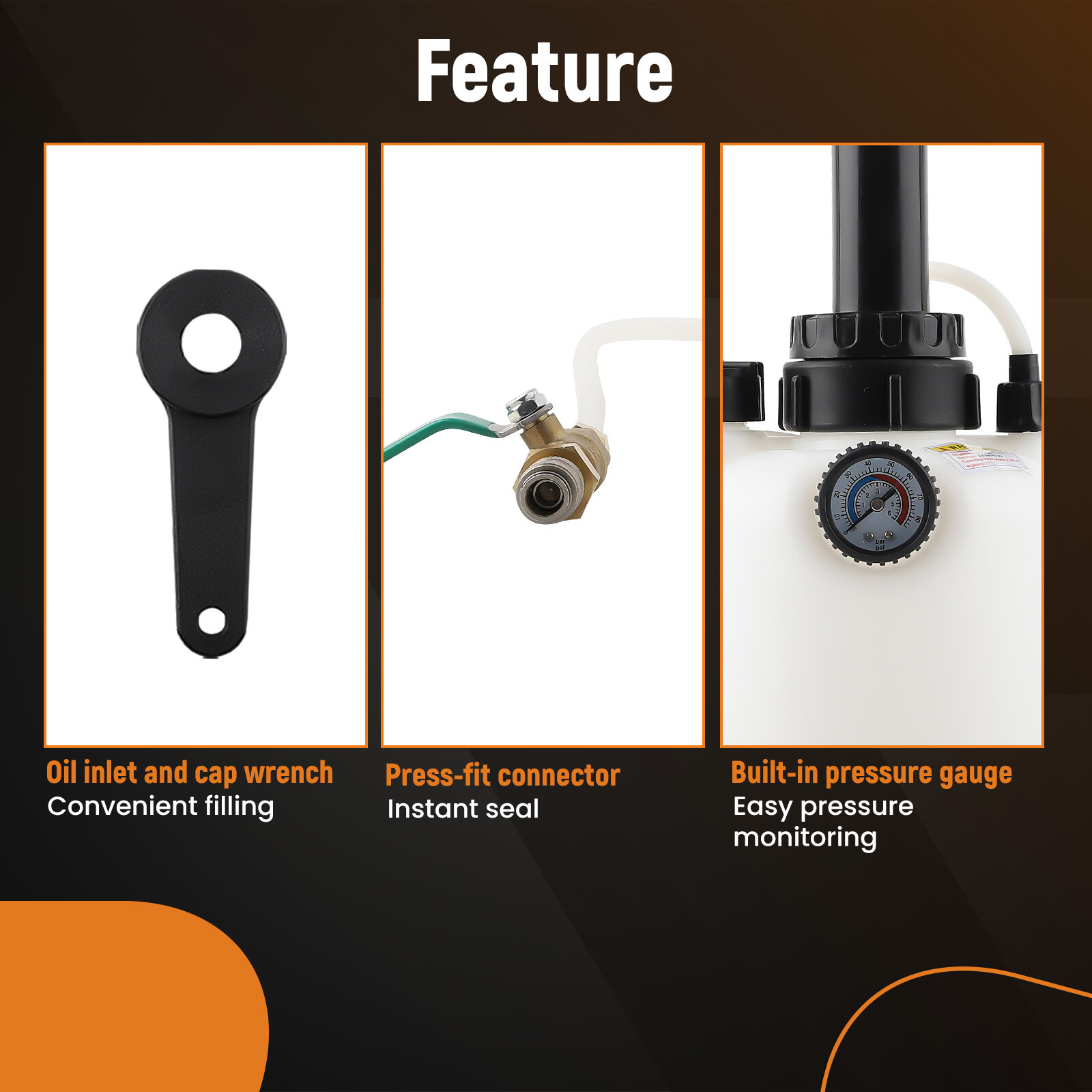 3L Transmission Oil Filling Tool System Fluid Pump Manual 8x ATF Adaptors