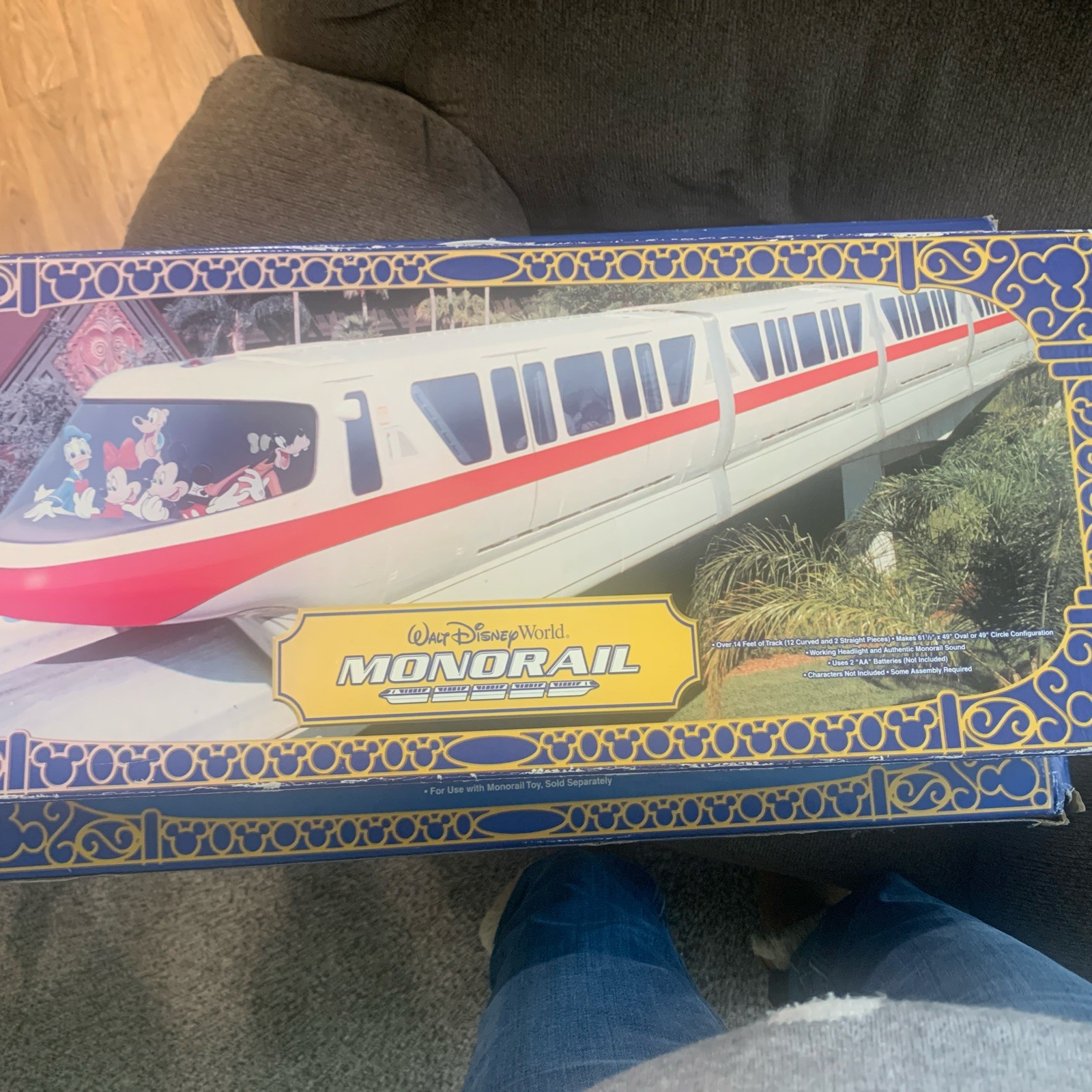 Walt Disney World Orange Line Monorail 14 FT Track Headlights & Sound Battery Op