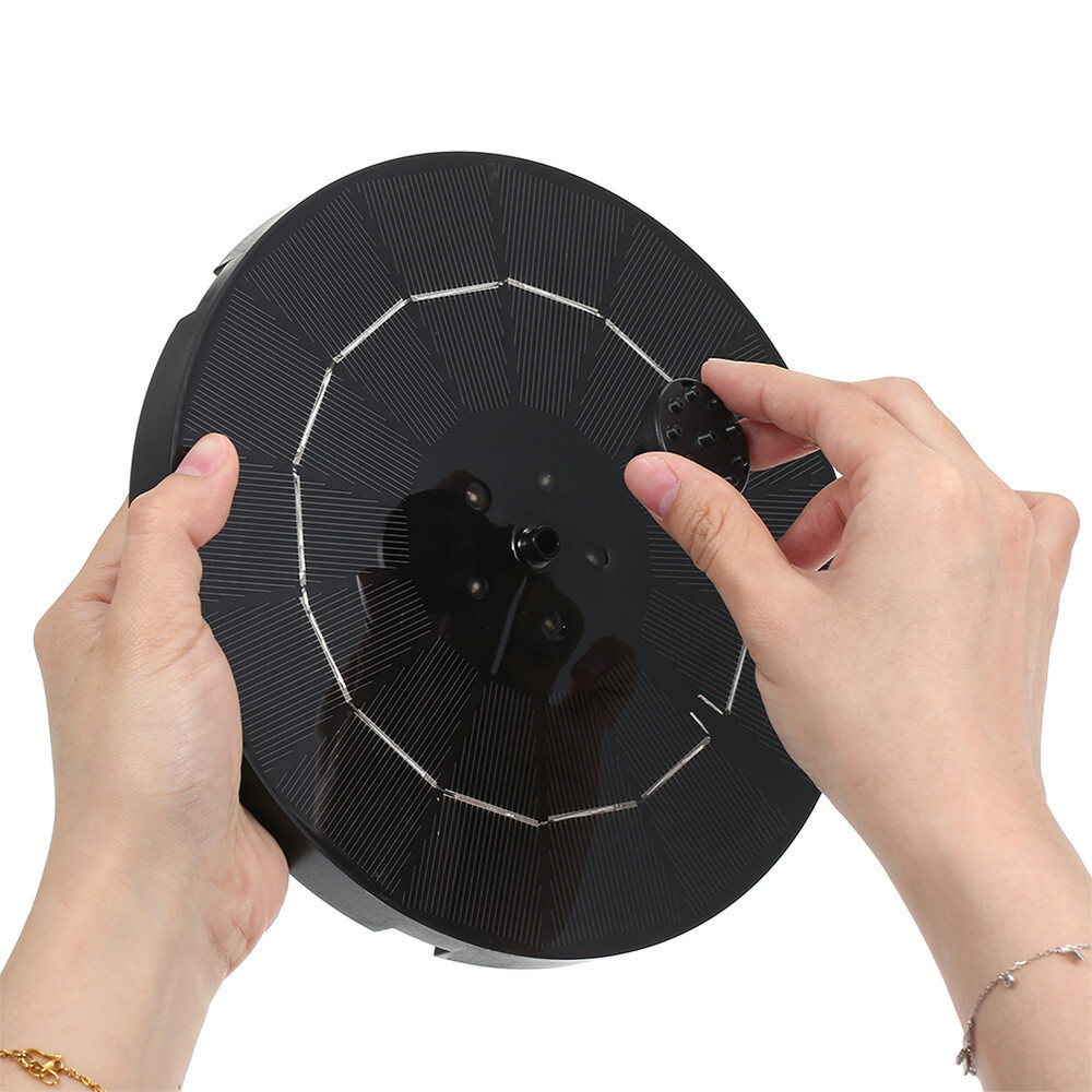 LED Solar Power Bird Bath Water Fountain Pump Floating Outdoor Pond Pool Decor