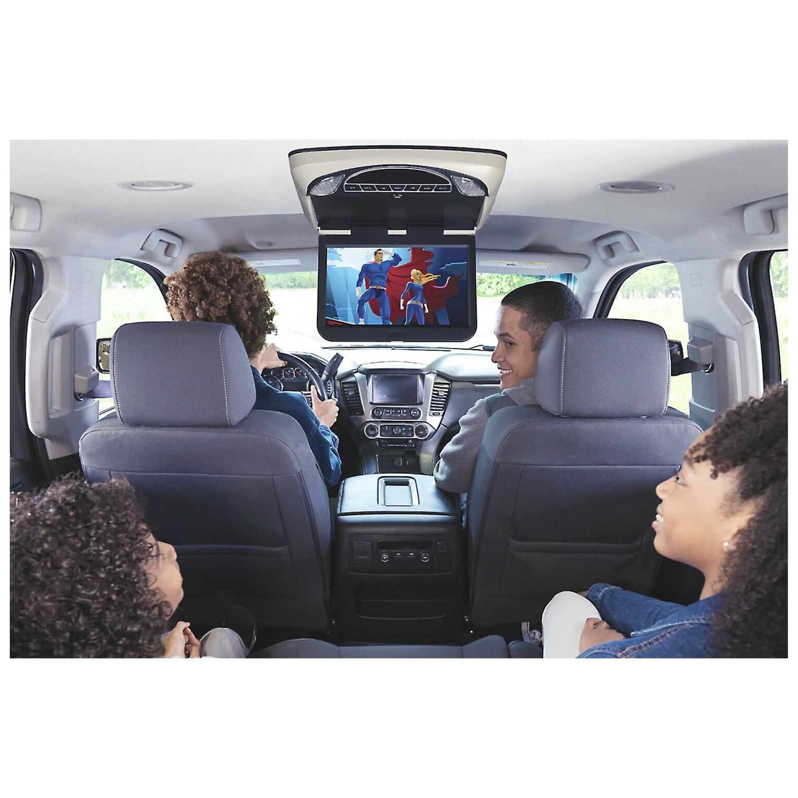 Voxx 13.3" HD LED Overhead Video Monitor w/ DVD Player & HDMI Input