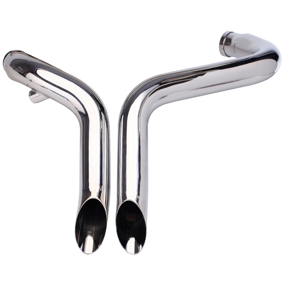 2" LAF Exhaust Pipes for Harley Sportster/Softail 1984-2023 with Silver Wrap