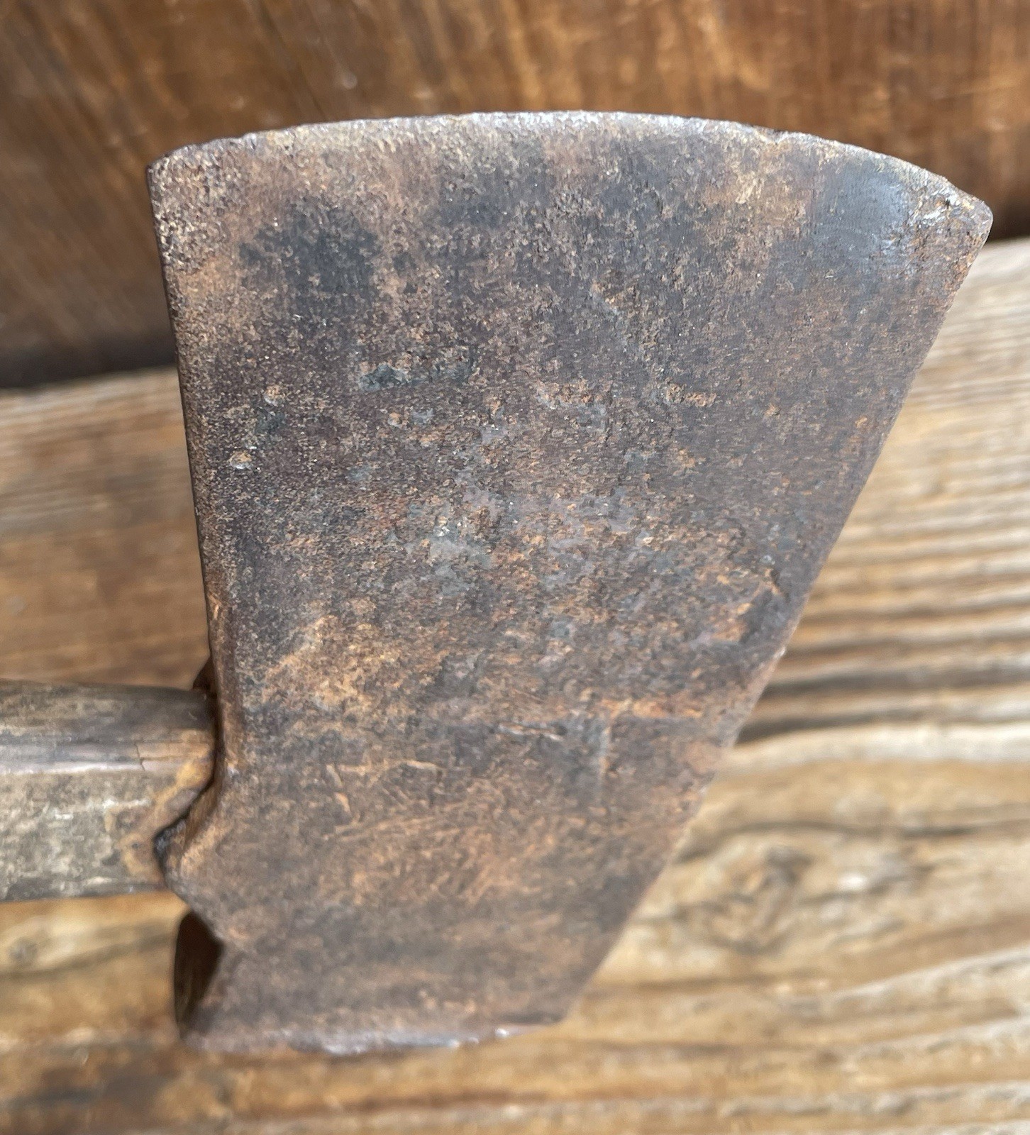 Revolutionary War 18th Century ~ Forged Iron Belt Hatchet Axe ~ Orig Handle