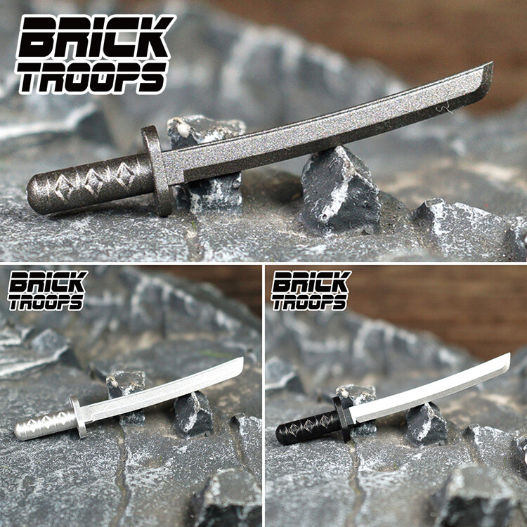 Custom Katana Sword for Minifigures -Pick Color!- Brick Troops Leyile