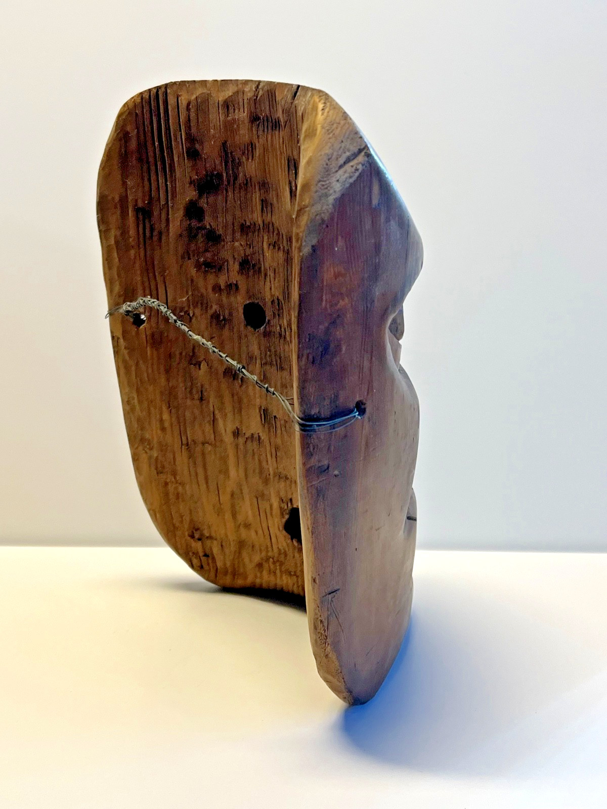 Antique Native American Hand Carved Wooden Mask; Northern Pacific Indigenous Art