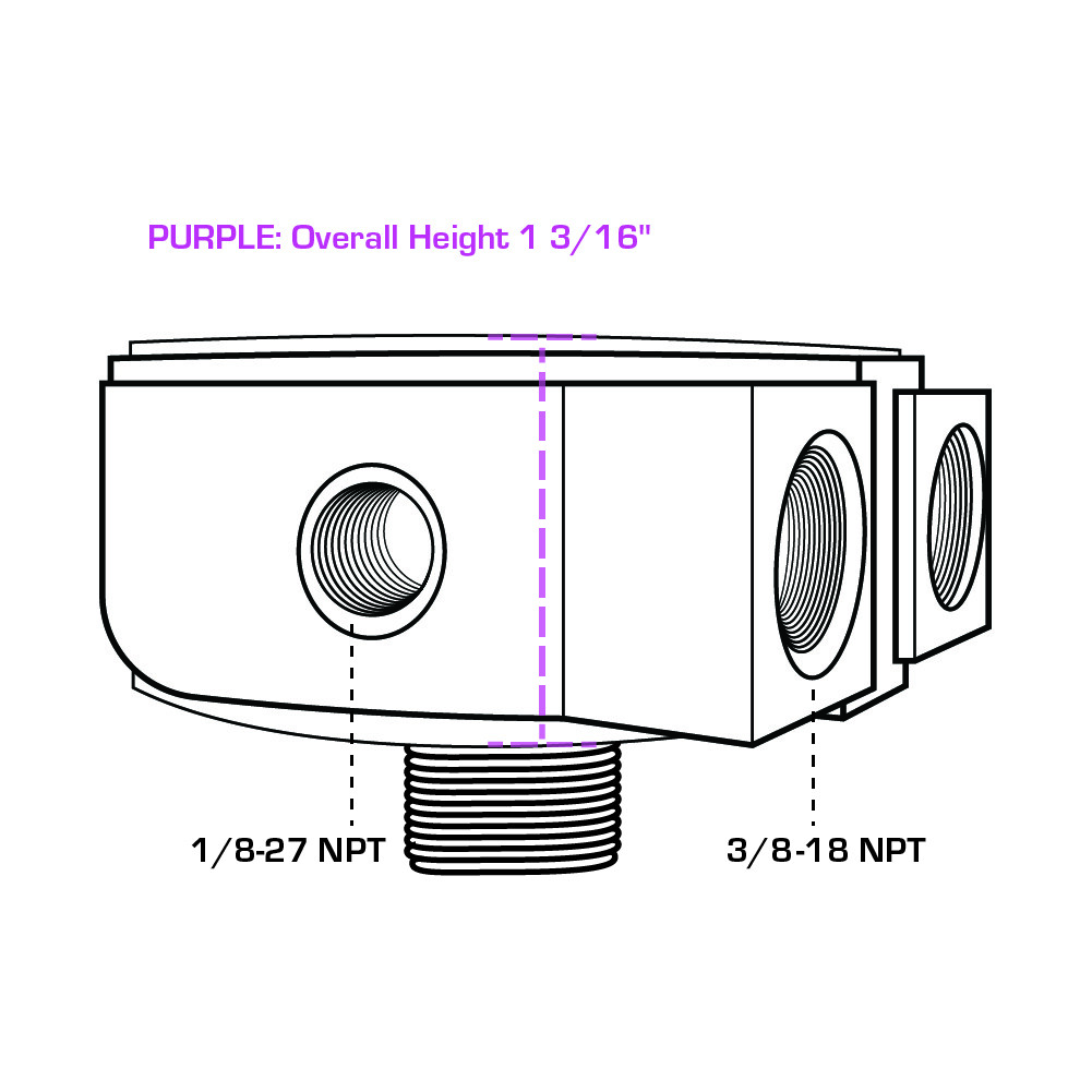 GlowShift Oil Cooler Sandwich Adapter Plate with 22mm x 1.5 Thread