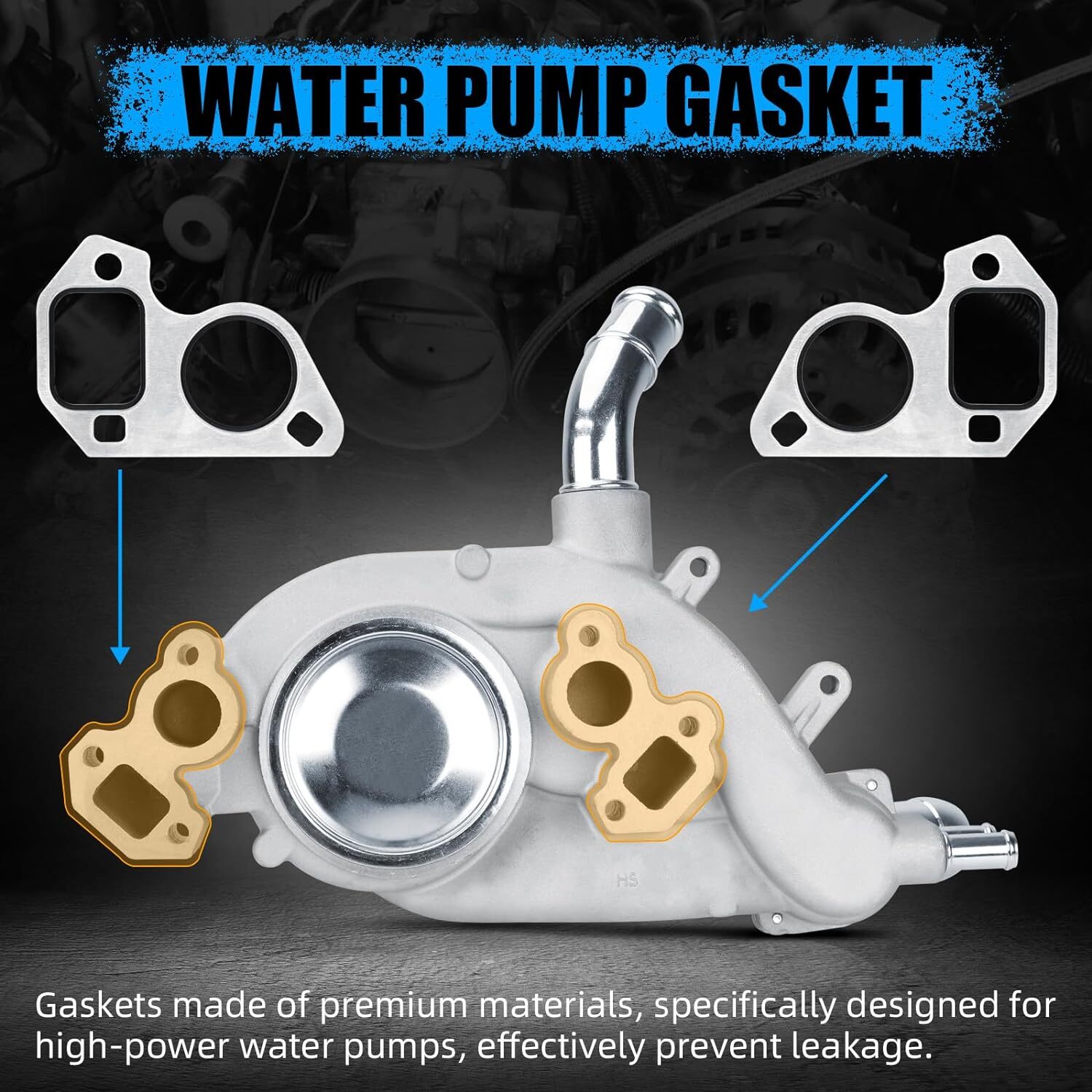 Water Pump With Thermostat For Chevy Silverado Tahoe GMC 4.8 5.3 6.0L , AW5104