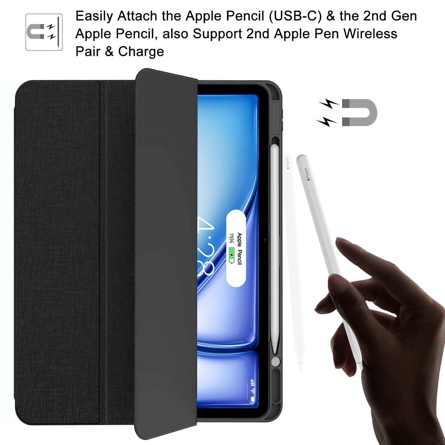 Soke Case for iPad Air 13 Inch M3/M2(2025/2024) & iPad Pro 12.9 Inch 6th/5th ...