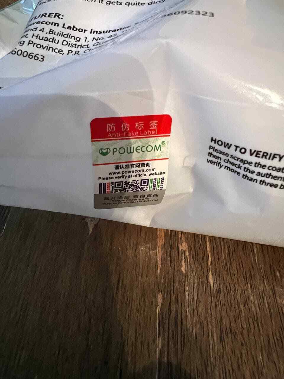 10 PCS Powecom KN95 Protective Face Mask Respirator - Black | White ✅GB2626-2019