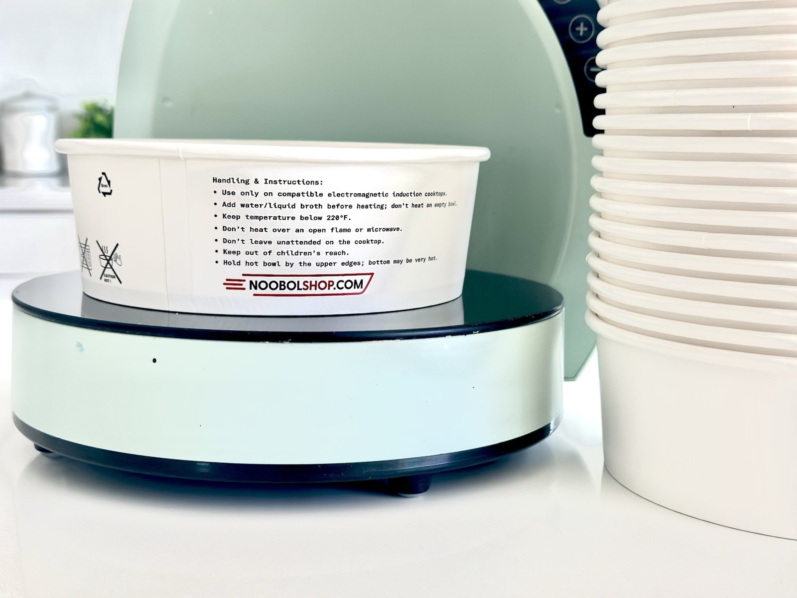 Noobol Induction Heatable Paper Ramen Bowl (50 PCS)