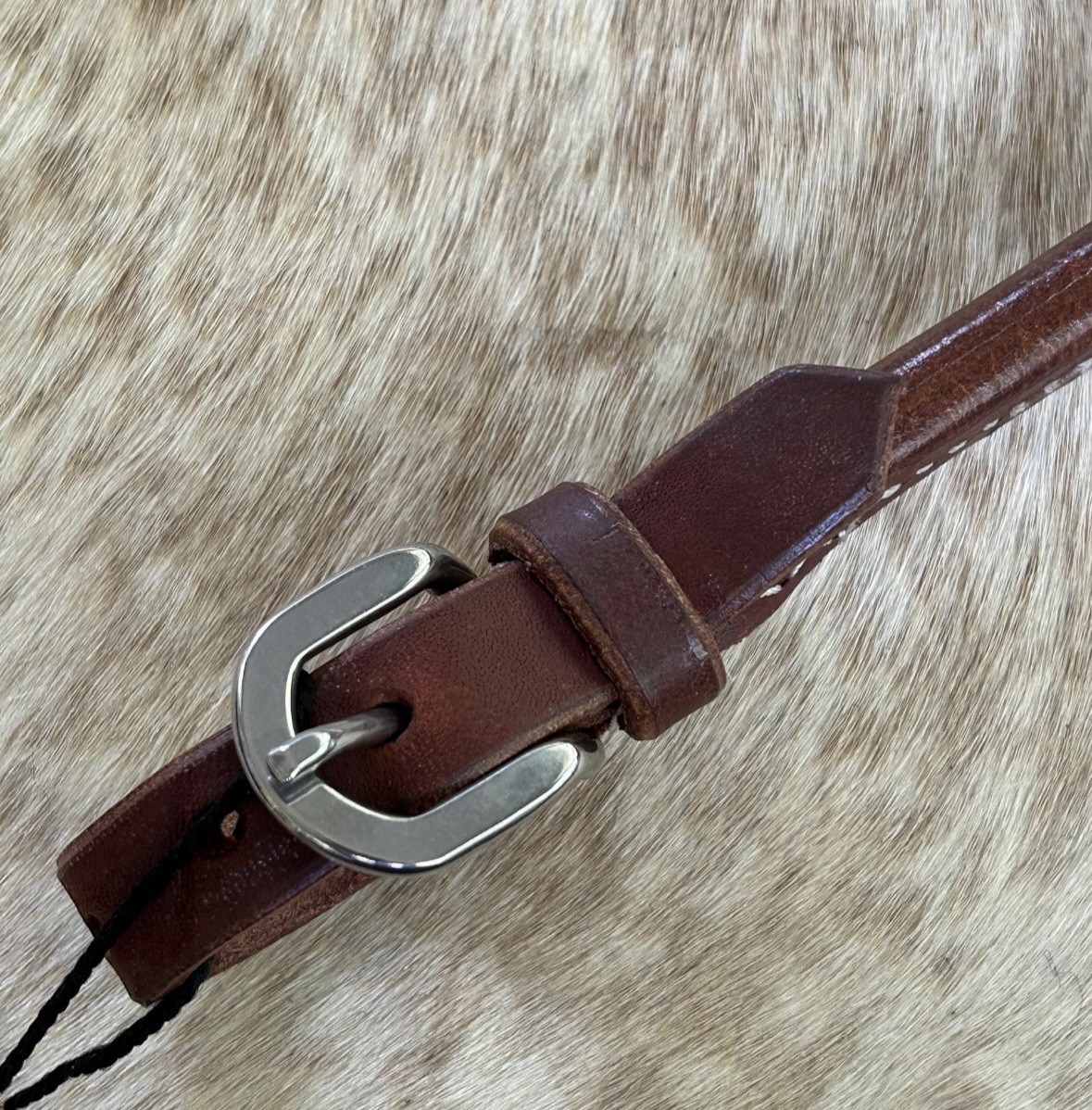 Harness Leather Western Rolled Curb Strap for Horse Bridles Horse Tack FREE SHIP