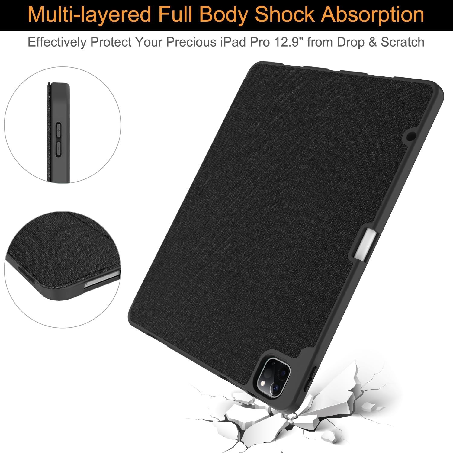 Soke Case for iPad Air 13 Inch M3/M2(2025/2024) & iPad Pro 12.9 Inch 6th/5th ...