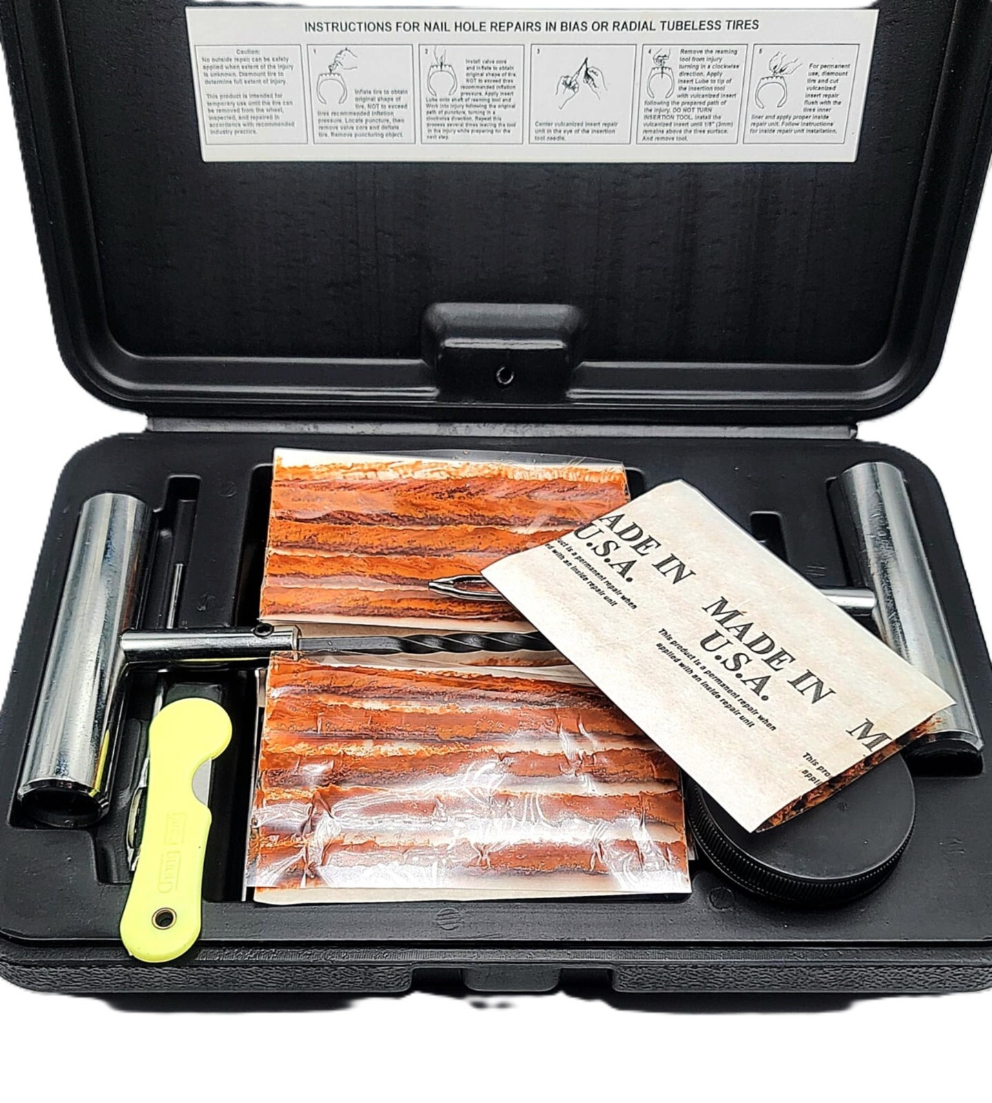 Western Weld TS60K Professional Tire Repair Kit 65 Pieces. Made In USA Plugs.