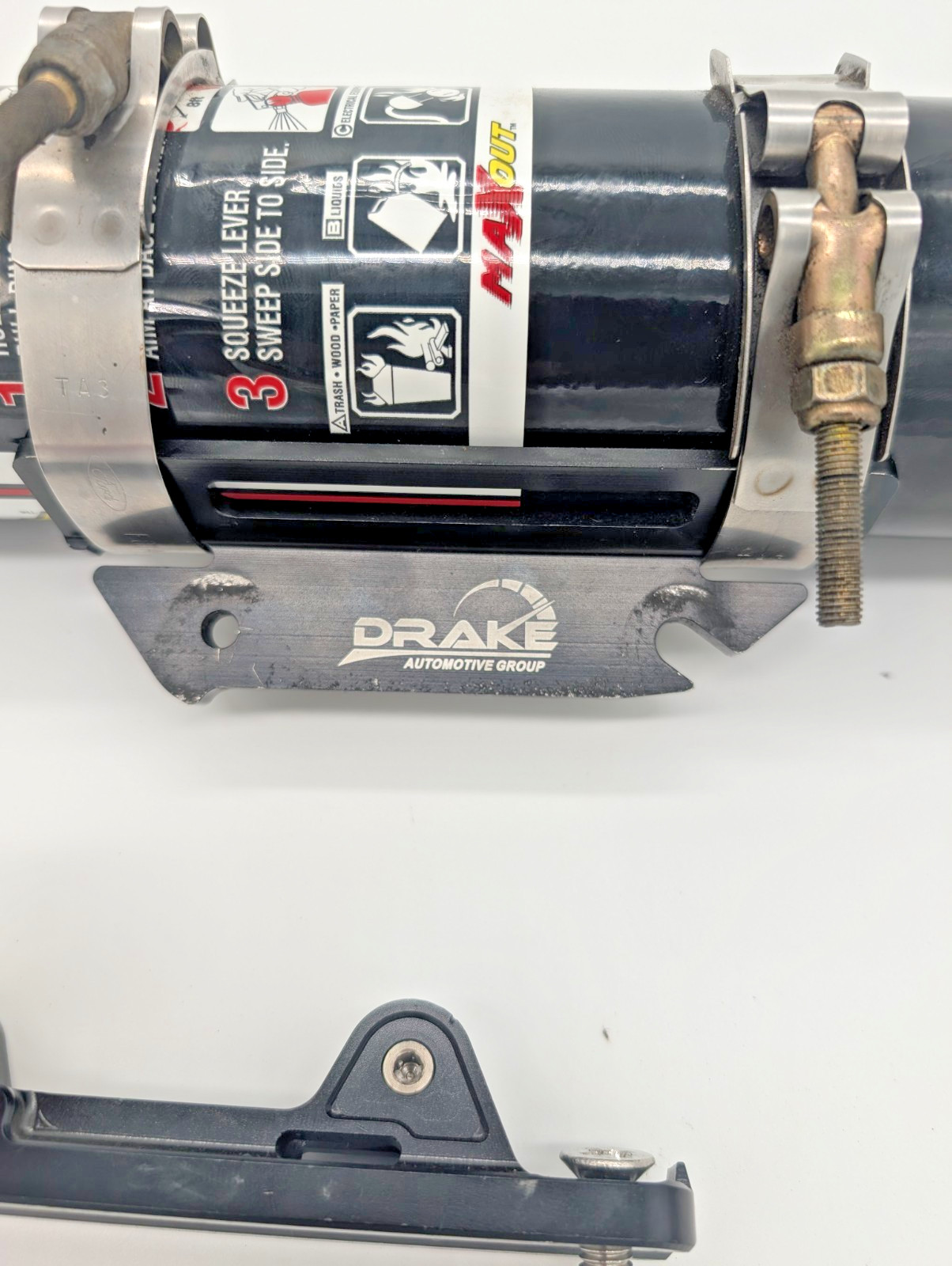 Drake FIREX-MNT-DAG Quick Release Fire Extinguisher Mount and H3R Extinguisher