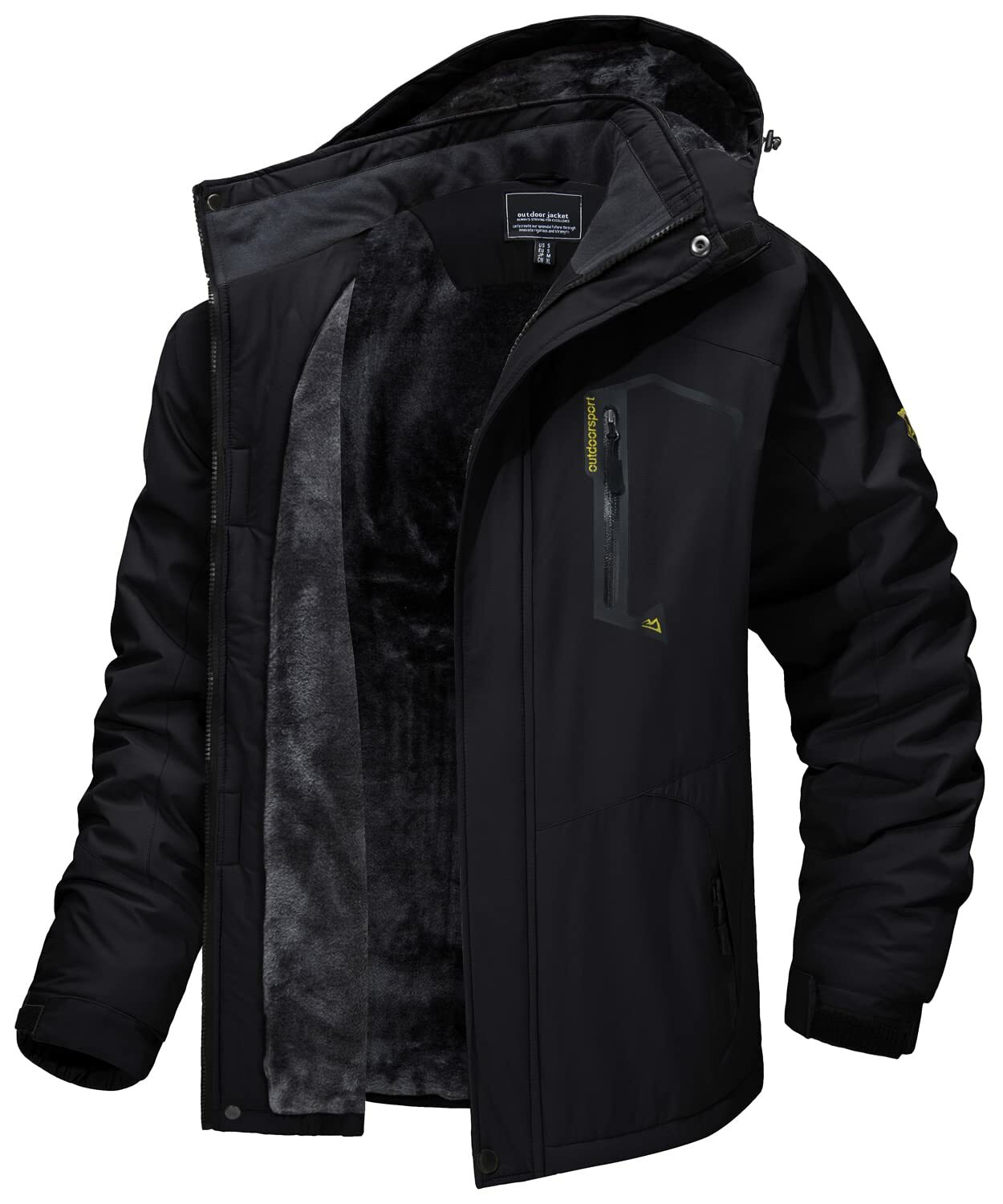 Men's Waterproof Winter Jacket Warm Winter Coats Outdoor Ski Snow Hooded Jackets