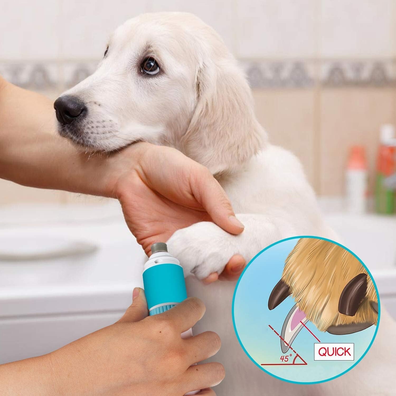 Electric Dog Nail Grinder Pet Trimmer USB Charge Clipper Professional Wholesale