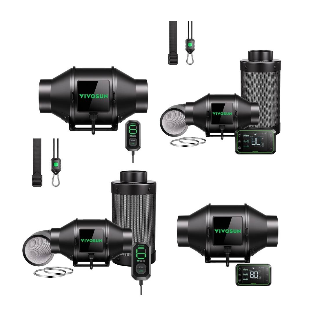 VIVOSUN AeroZesh G4/G6/G8 Inline Duct Fan for Grow Tent