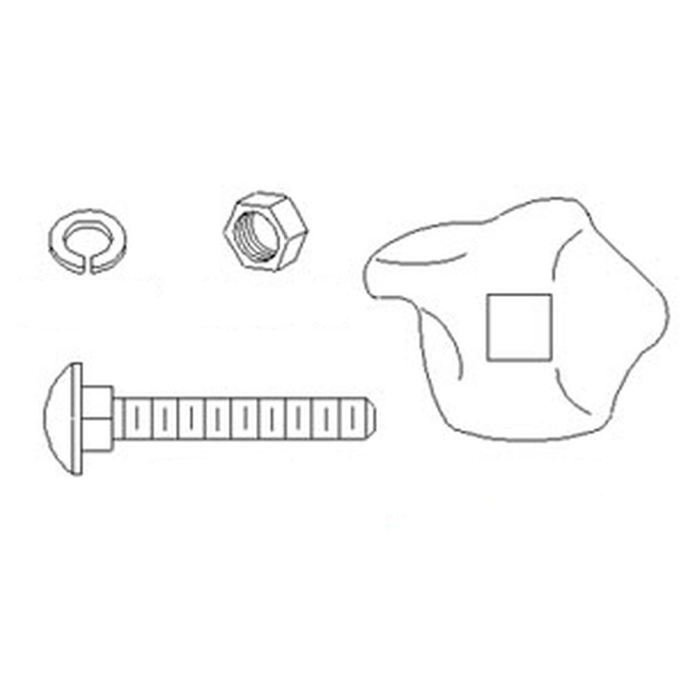 10 Pack Replacement Rake Teeth Clip Kit Clips, Bolts, Nuts & Lock Washers