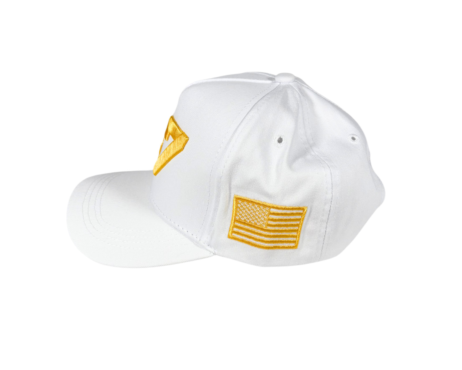 Charlie Kirk 47 White Gold Hat TPUSA Turning Point USA Adjustable Cap USA MAGA